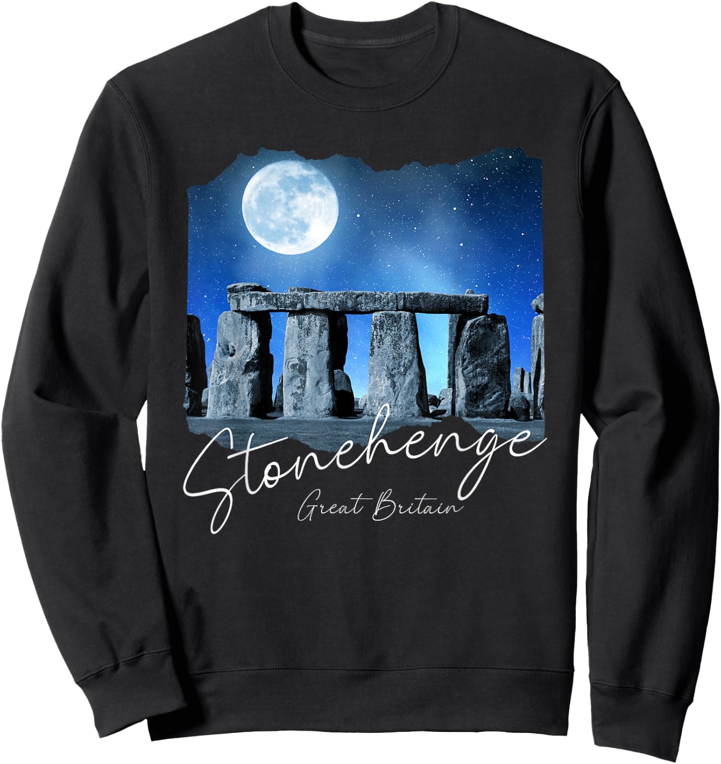 Stonehenge England Souvenir - Stonehenge At Night Sweatshirt - Sweatshirt | Black