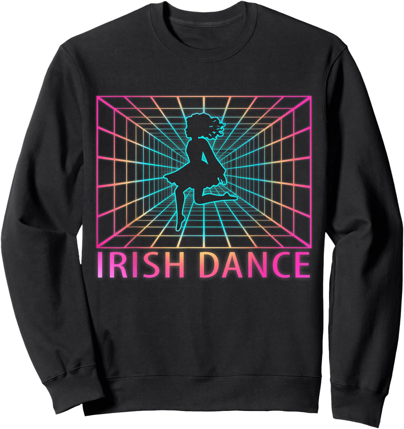 Irish Dance Retro Dancer Gift Sweatshirt - Sweatshirt | Black
