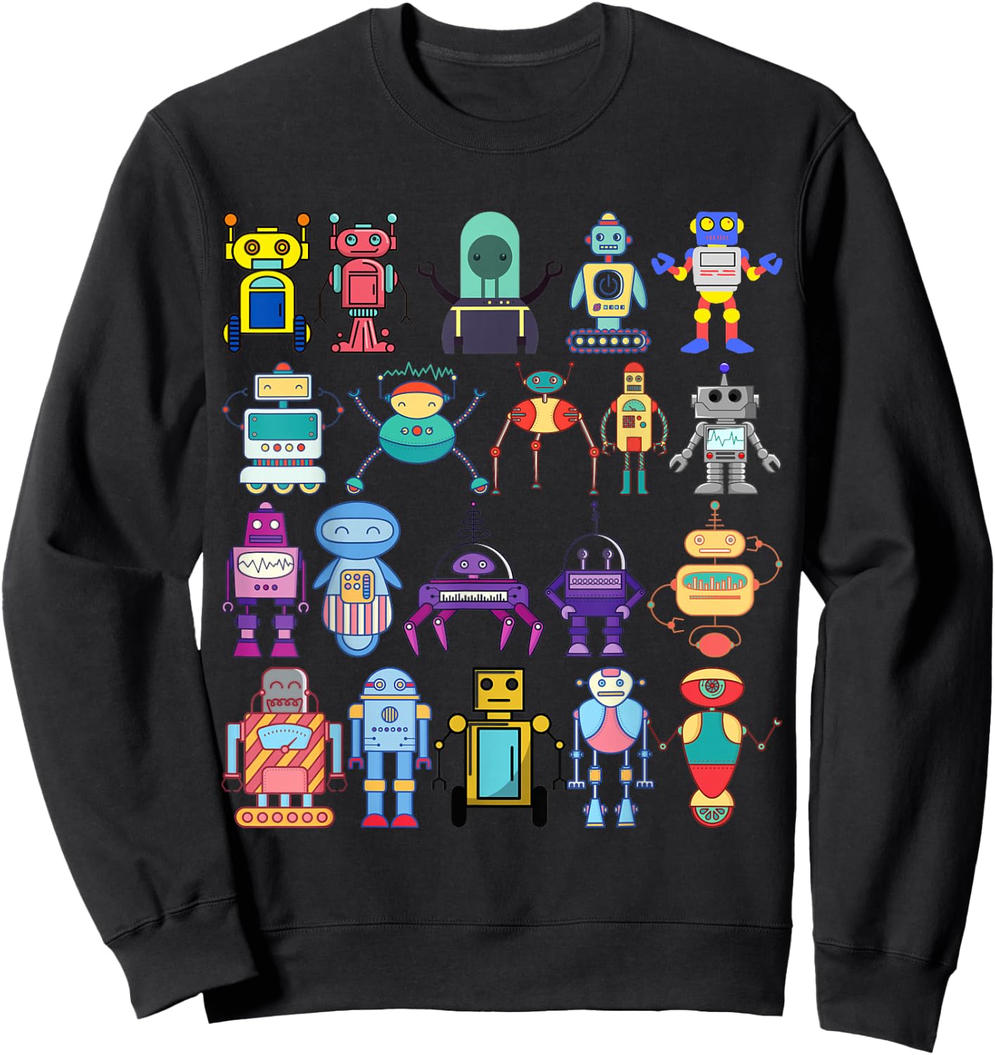 Just a Girl Boy Kid Who Loves Robots -Robotics STEM Gift Sweatshirt - Sweatshirt | Black
