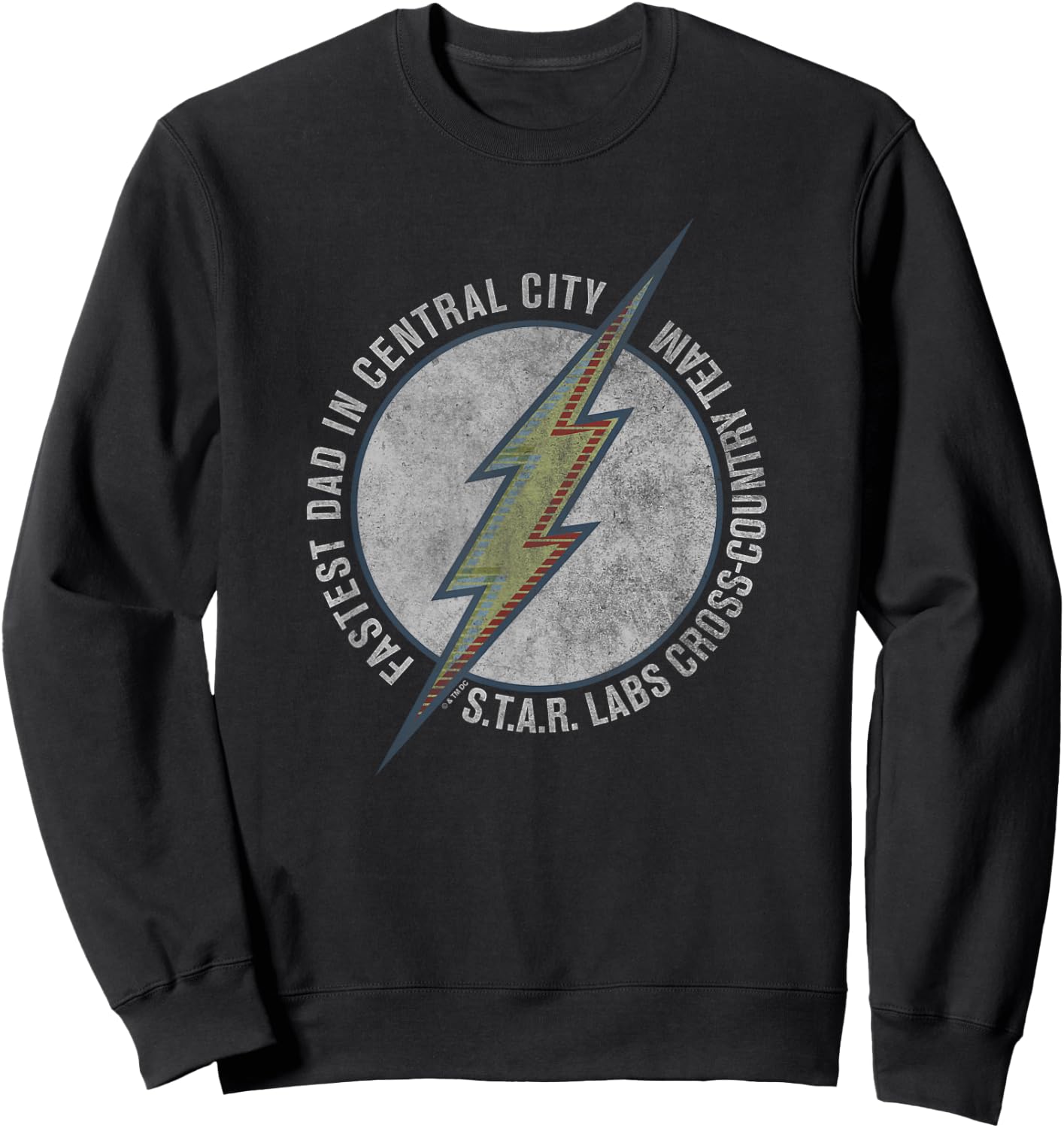 The Flash Father's Day Fastest Dad in Central City Sweatshirt - Sweatshirt | Black