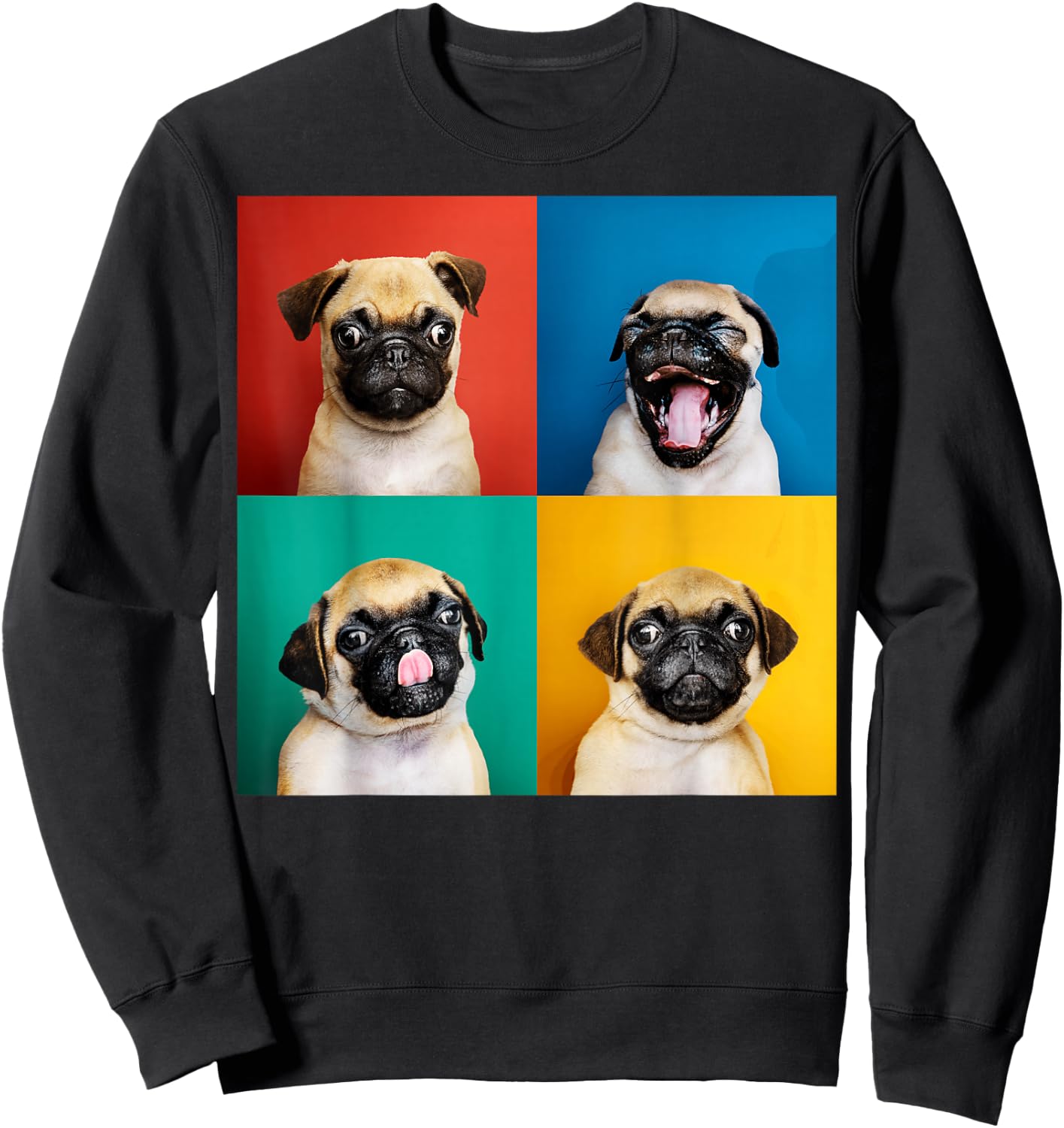 Pug Puppy Portrait Photos Carlino for Dog Lovers Small Sweatshirt - Sweatshirt | Black