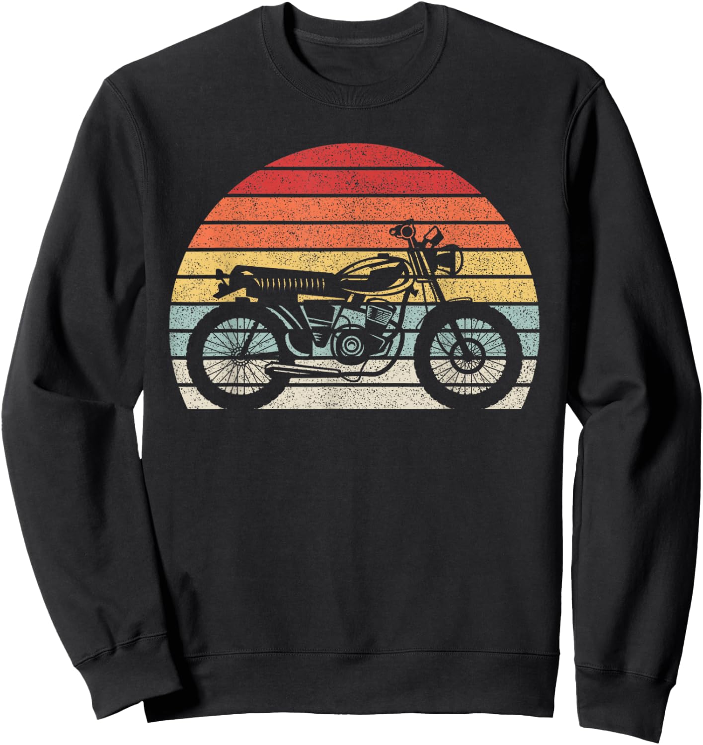 Vintage Retro Motorcycle Sweatshirt - Sweatshirt | Black