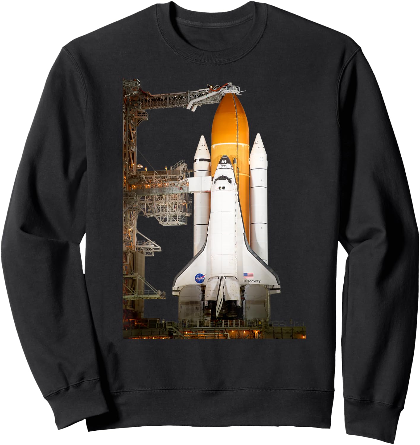 Space Shuttle Discovery Launch Pad Space Explorer Sweatshirt - Sweatshirt | Black
