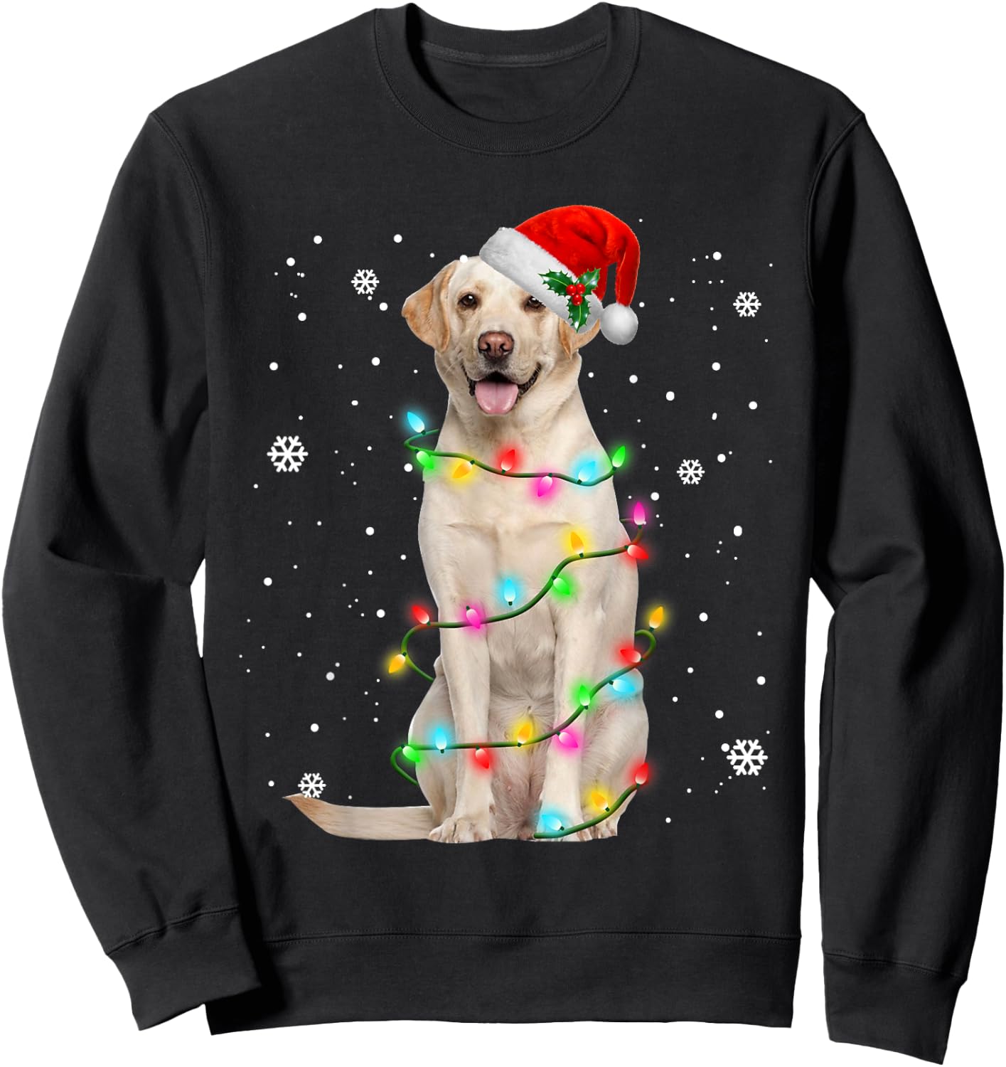 Labrador Retriever Dogs Tree Christmas Sweater Xmas Pet Dogs Sweatshirt - Sweatshirt | Black