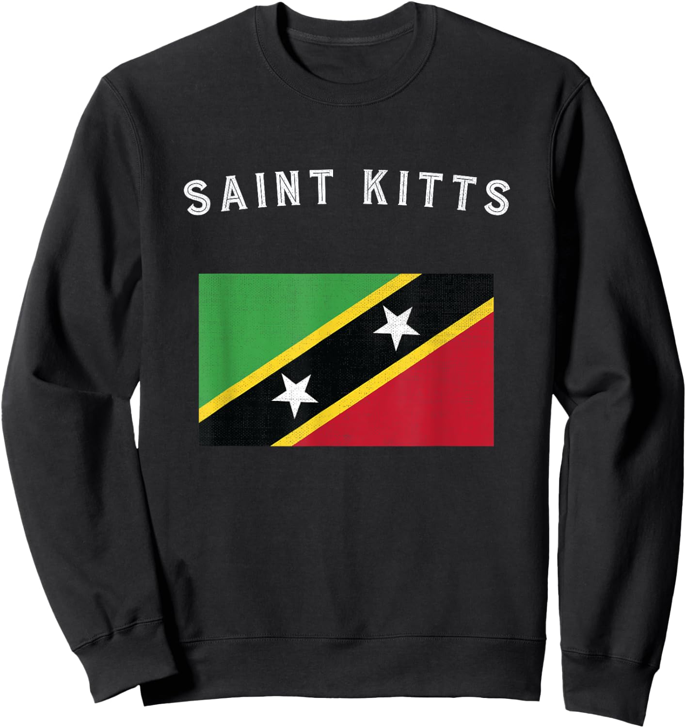 Saint Kitts Flag Sweatshirt - Sweatshirt | Black