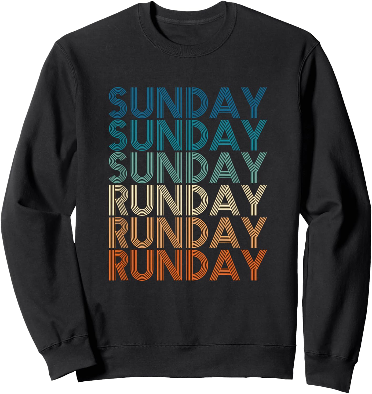 Sunday Runday Vintage Training Fitness Sport Running Sweatshirt - Sweatshirt | Black