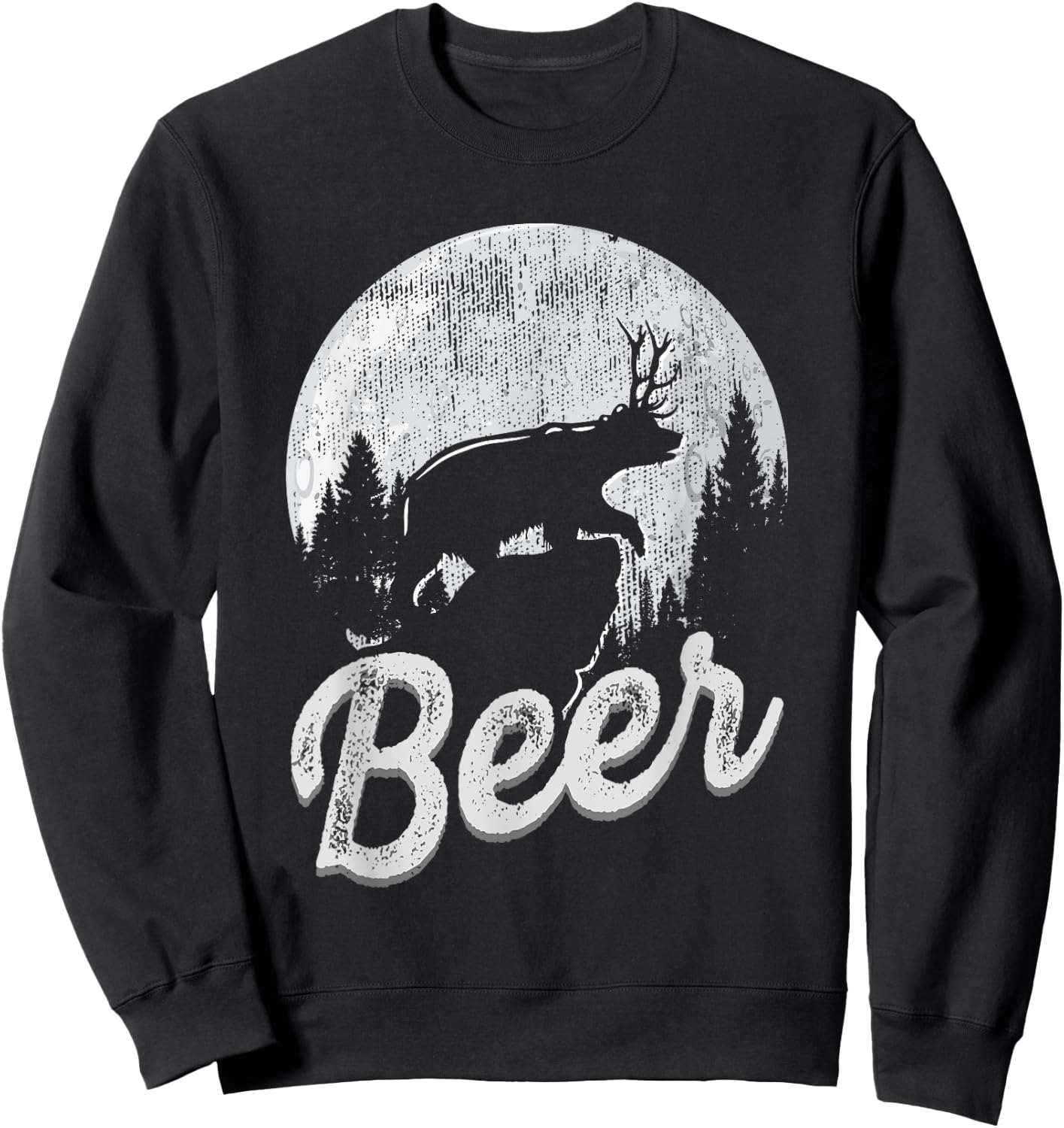 Bear Deer Beer Shirt Men Women Day Drinking Adult Humor Gift Sweatshirt - Sweatshirt | Black