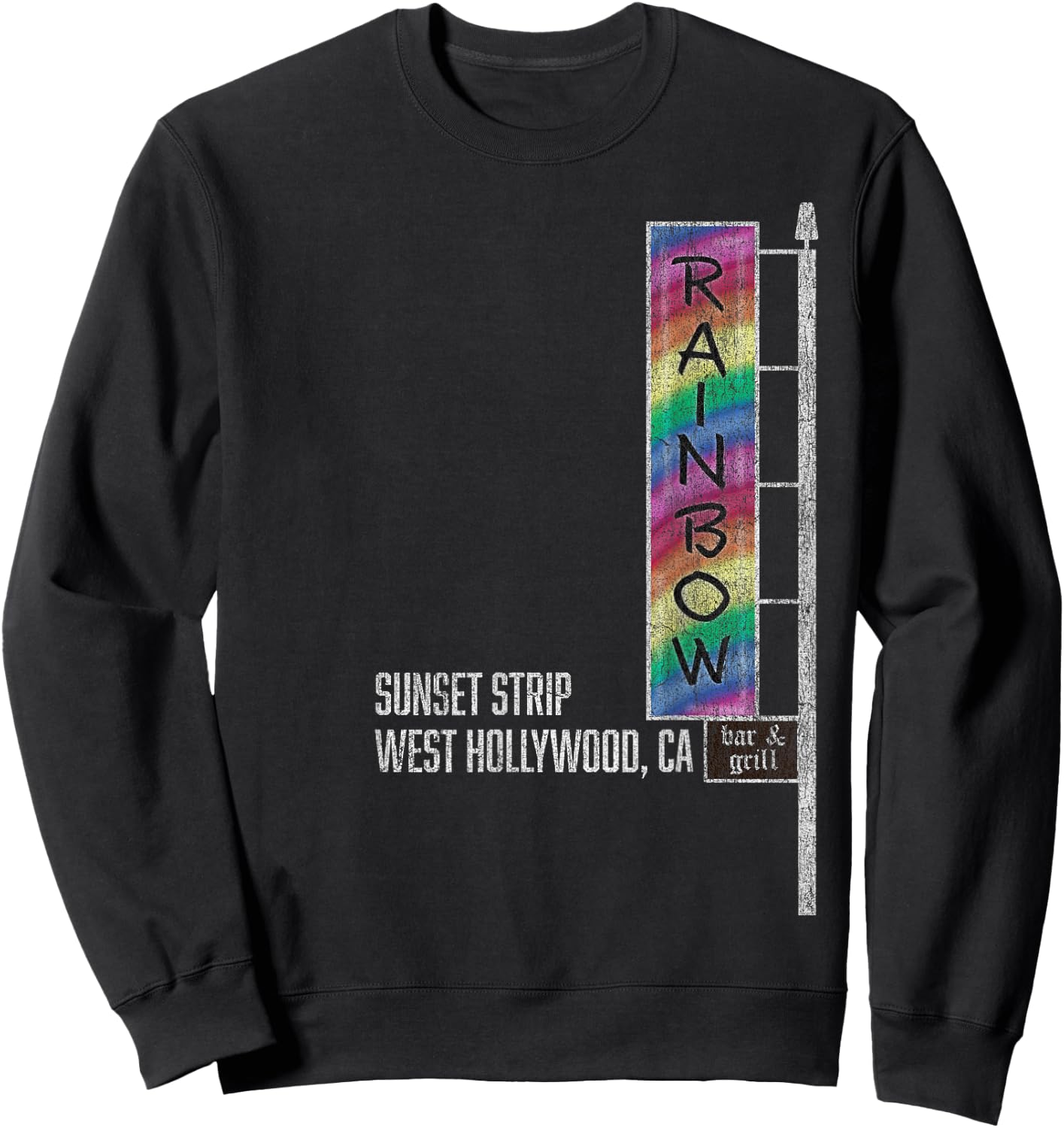 Glam Rock Legends - Rainbow Bar and Grill Sweatshirt - Sweatshirt | Black