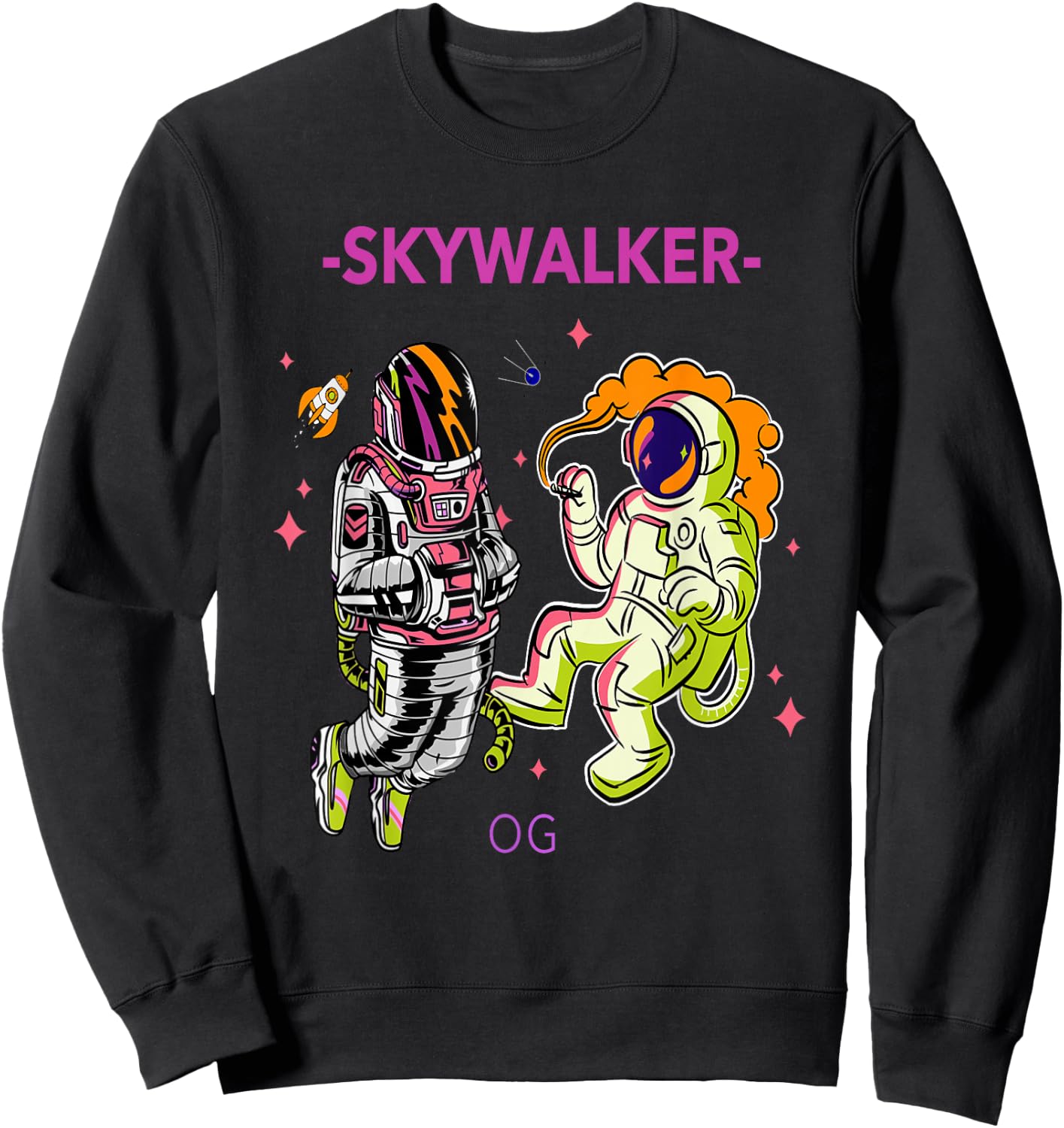 Greatest Dad Men Cannabis Strain Skywalker OG Weed Design Sweatshirt - Sweatshirt | Black