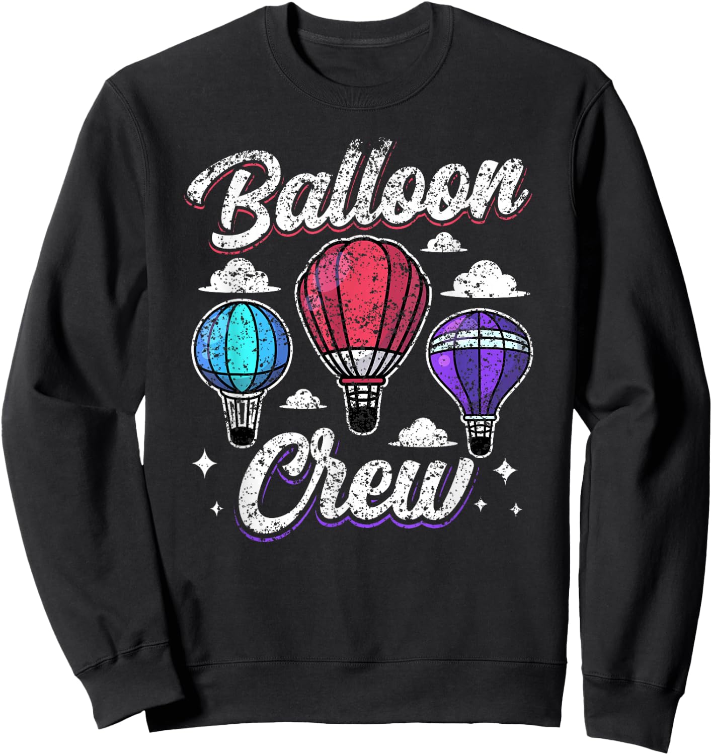 Balloon Crew Pilot Ballooning Hot Air Balloon Team Sweatshirt - Sweatshirt | Black