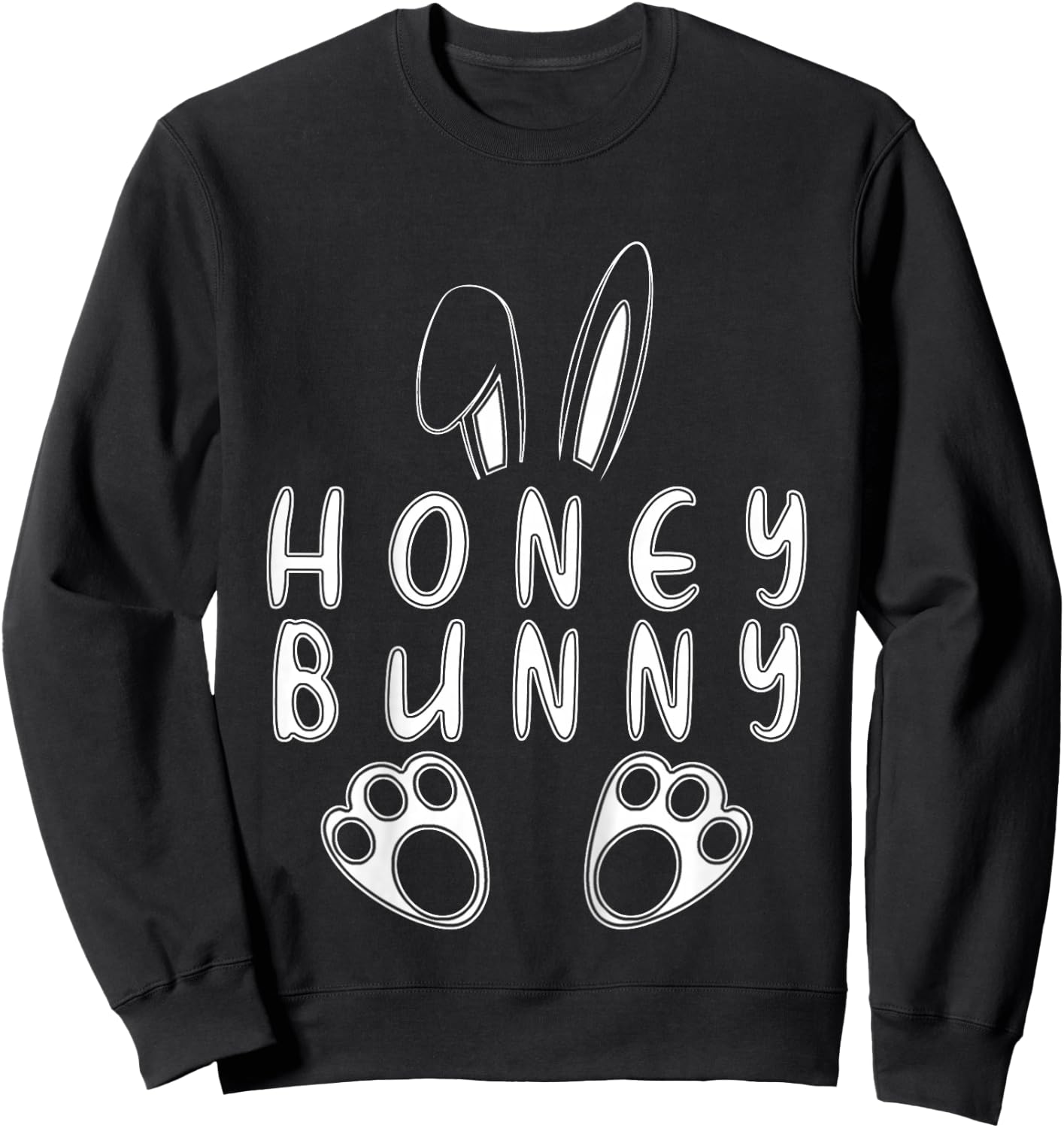 Easter Pajamas Toddler Easter Honey Bunny Easter For Kids Sweatshirt - Sweatshirt | Black