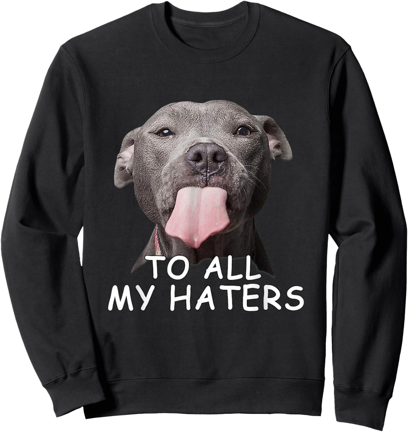 Funny Pitbull to All My Haters Sweatshirt - Sweatshirt | Black