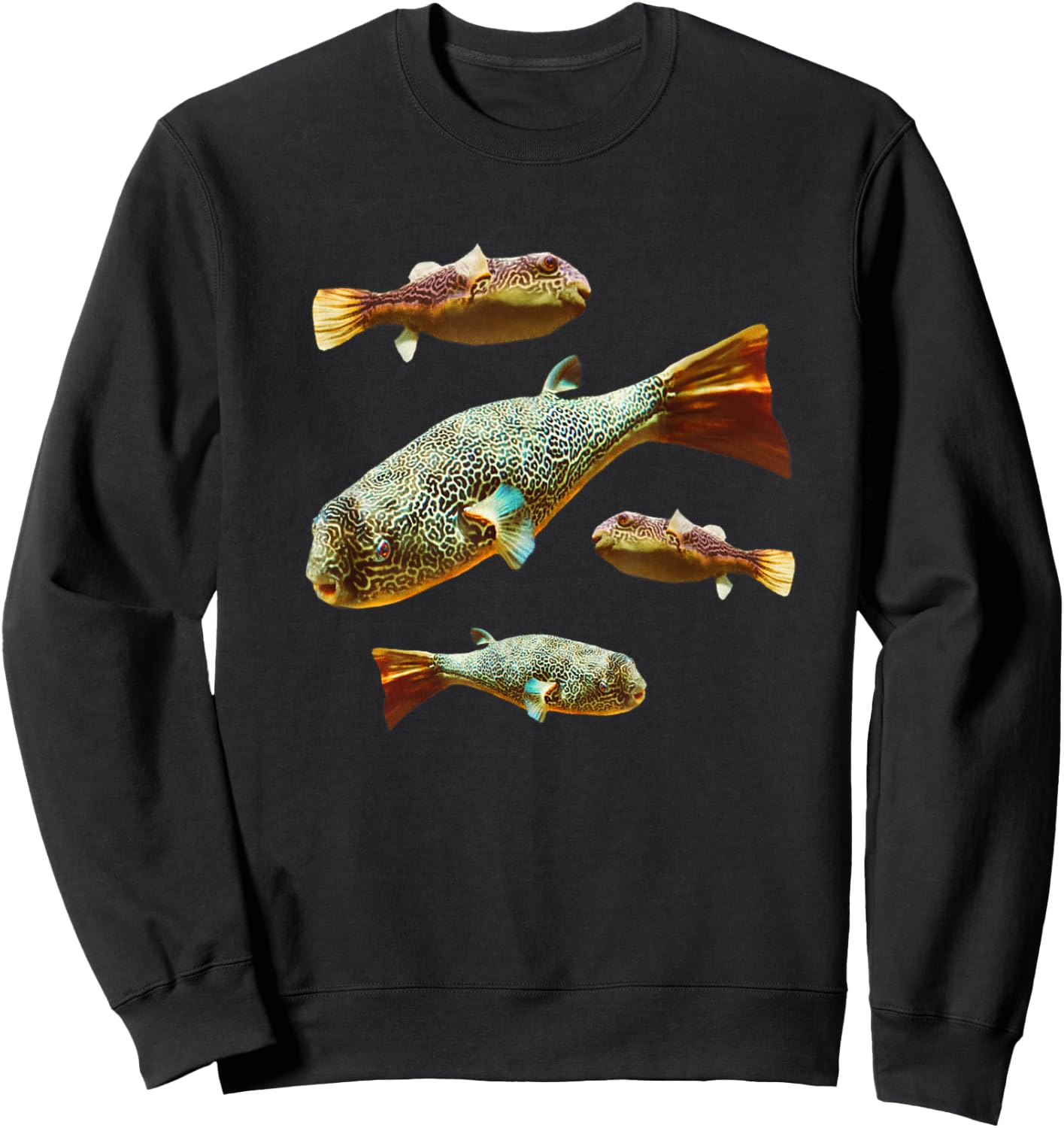 Mbu Pufferfish Freshwater Puffers Large Aquarium Fish Lovers Sweatshirt - Sweatshirt | Black