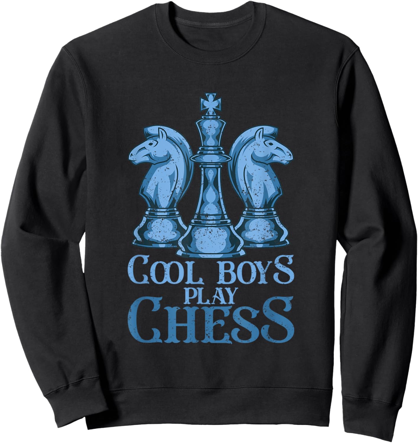 Chess Player Men Boys Gift Chess Pieces Knight King Chess Sweatshirt - Sweatshirt | Black