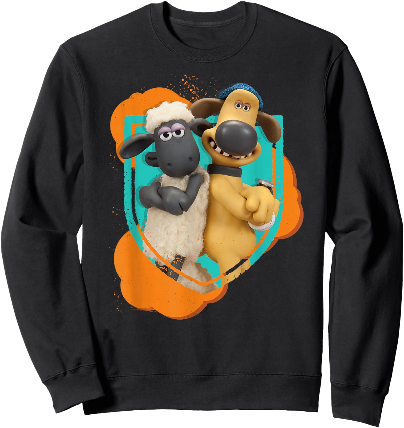 Shaun The Sheep: Shaun and Bitzer Best Friends Sweatshirt - Sweatshirt | Black