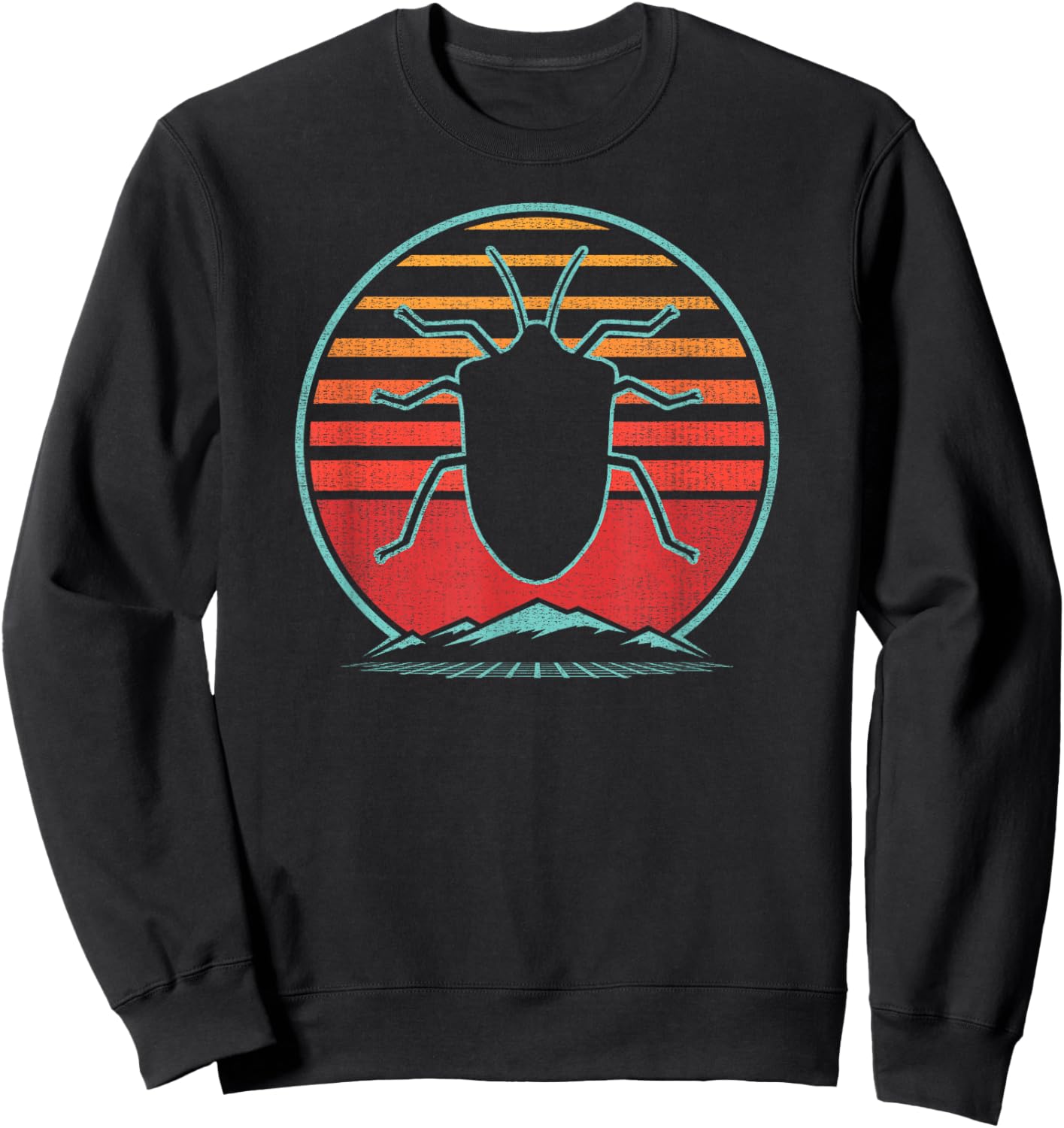 Stink Bug Retro Vintage 80s Style Gift Sweatshirt - Sweatshirt | Black