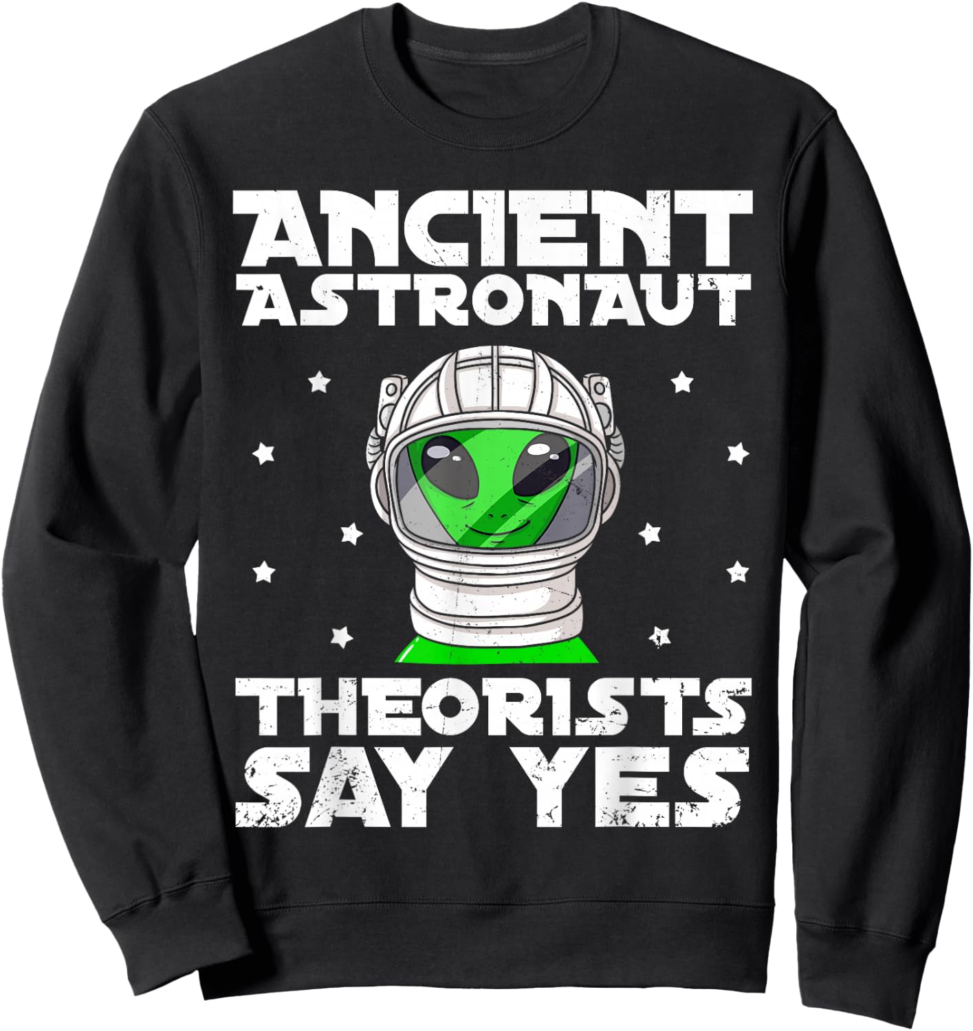 Ancient Astronaut Theorist Say Yes Alien Conspiracy Theory Sweatshirt - Sweatshirt | Black