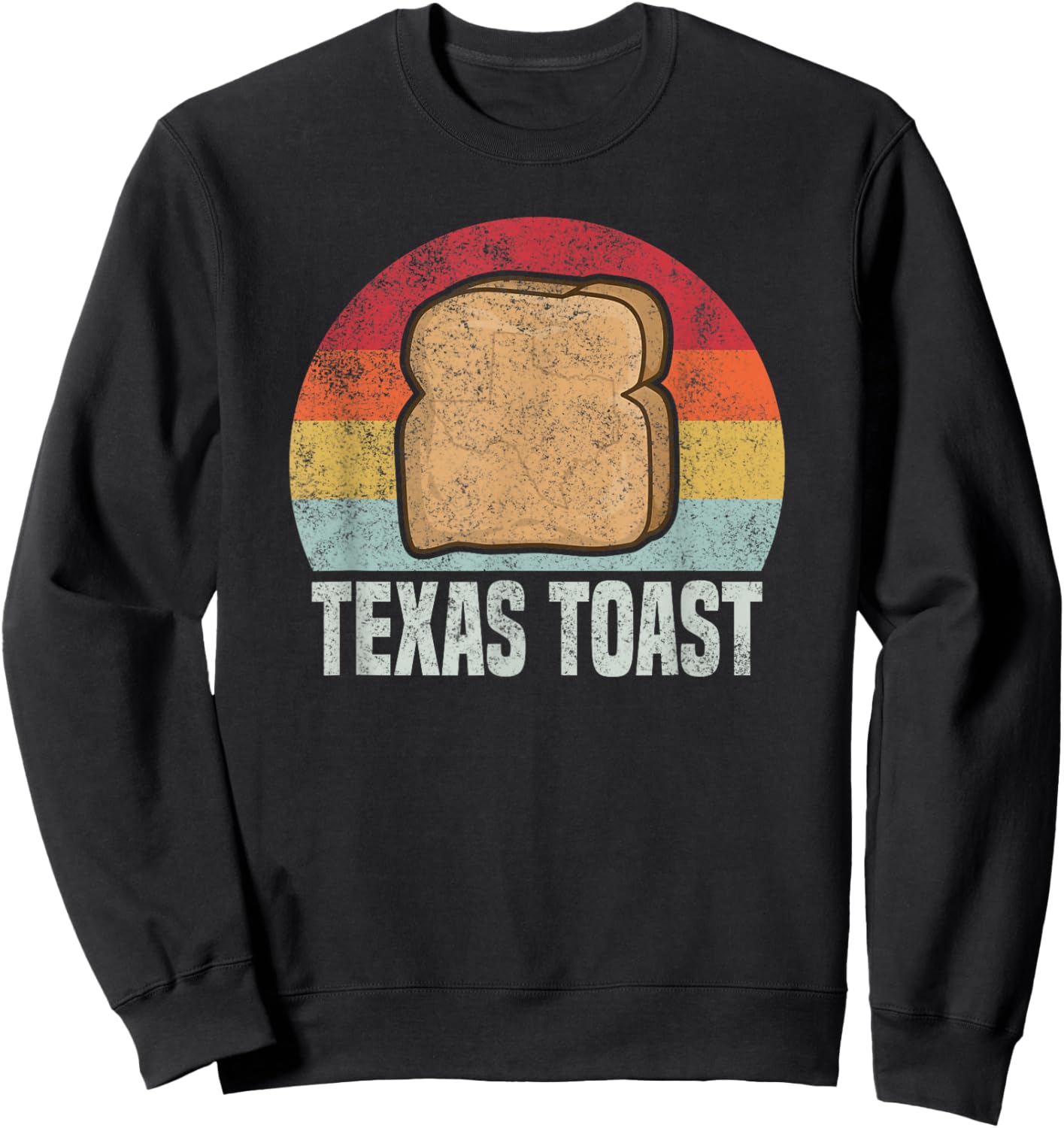 Texas toast Retro Vintage 1970s Sweatshirt - Sweatshirt | Black