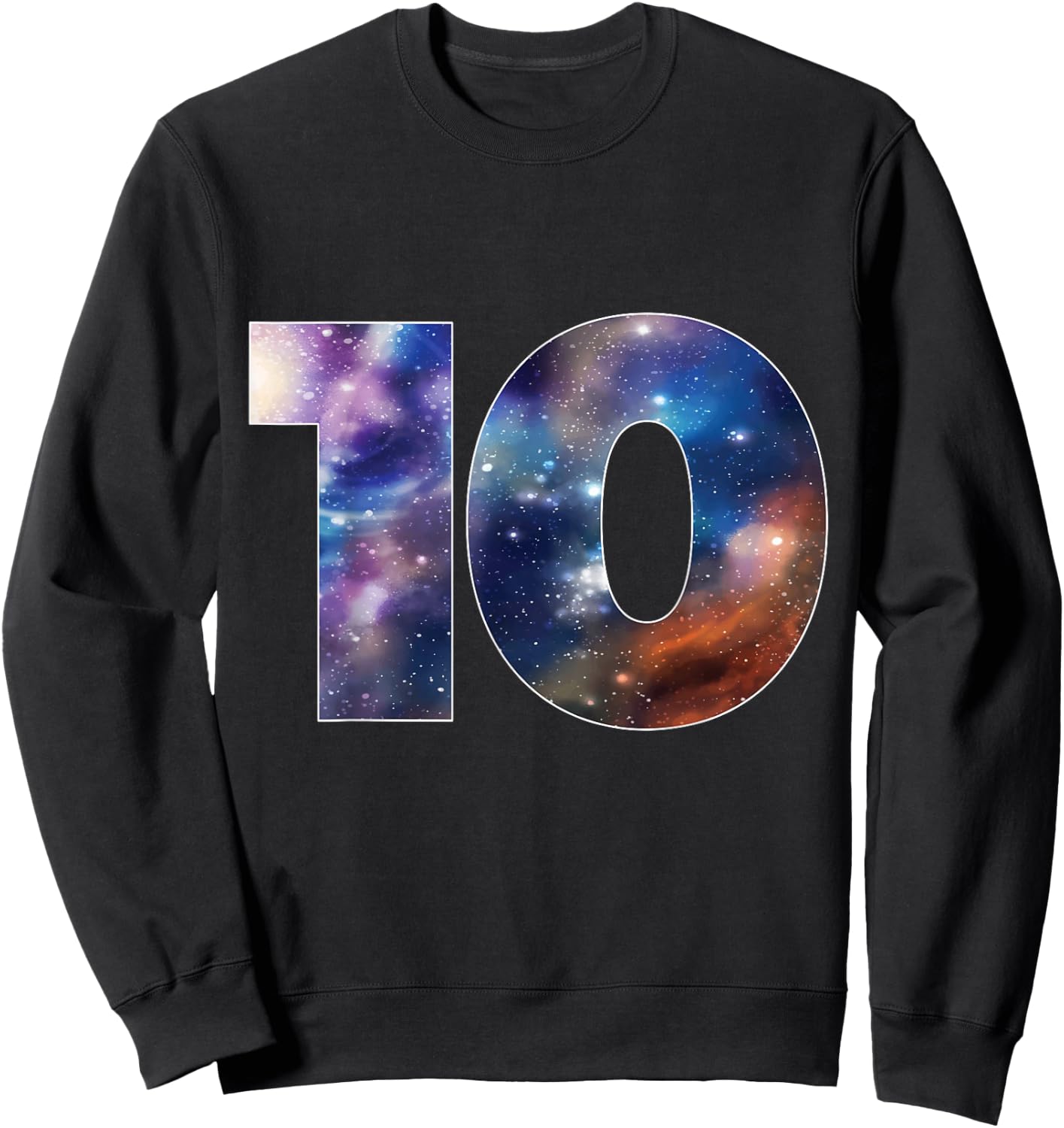 Galaxy 10 Year Old 10th Birthday Space Themed Astronaut Boy Sweatshirt - Sweatshirt | Black