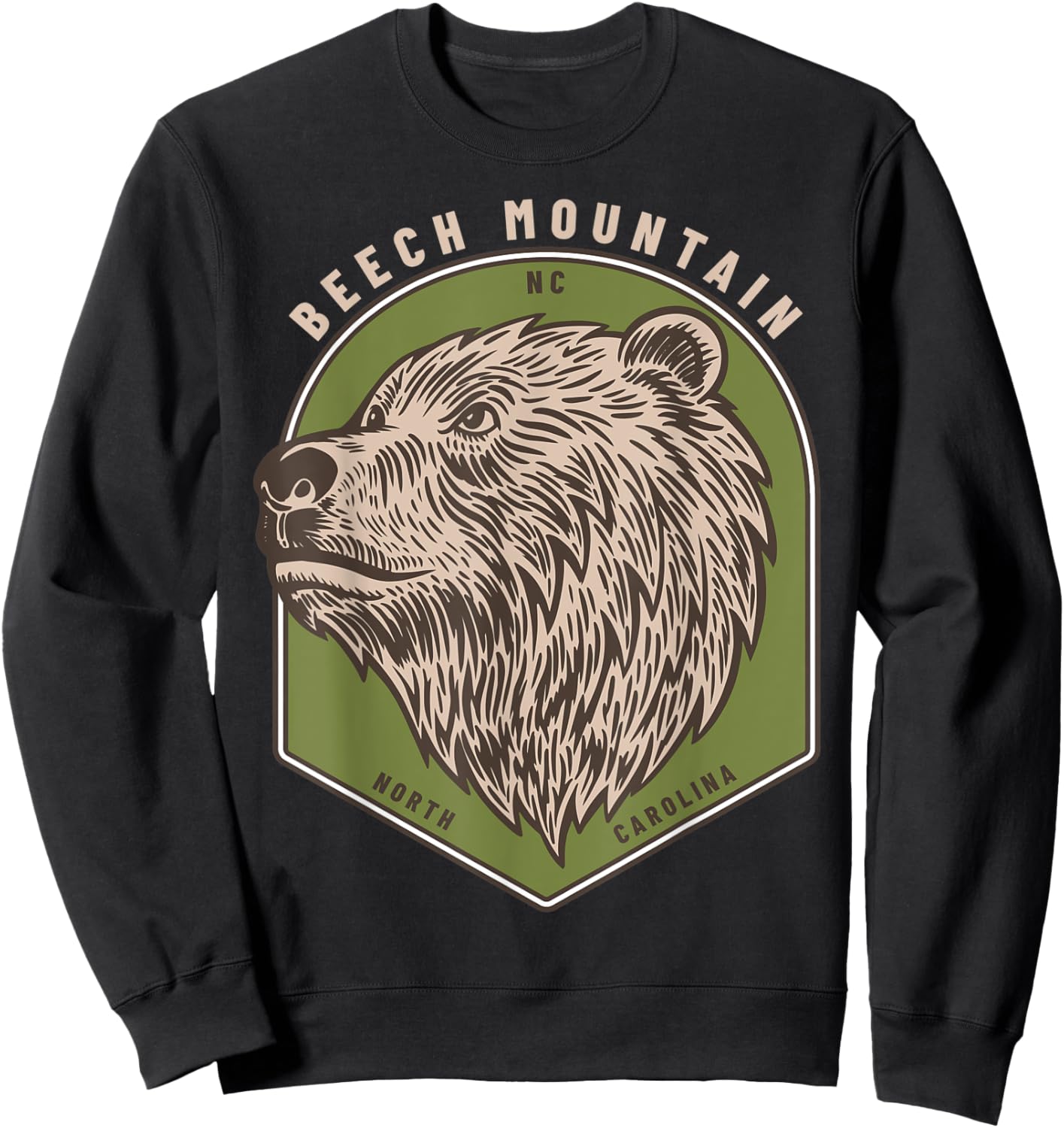 Beech Mountain, North Carolina Bears Blue Ridge Bear Sweatshirt - Sweatshirt | Black