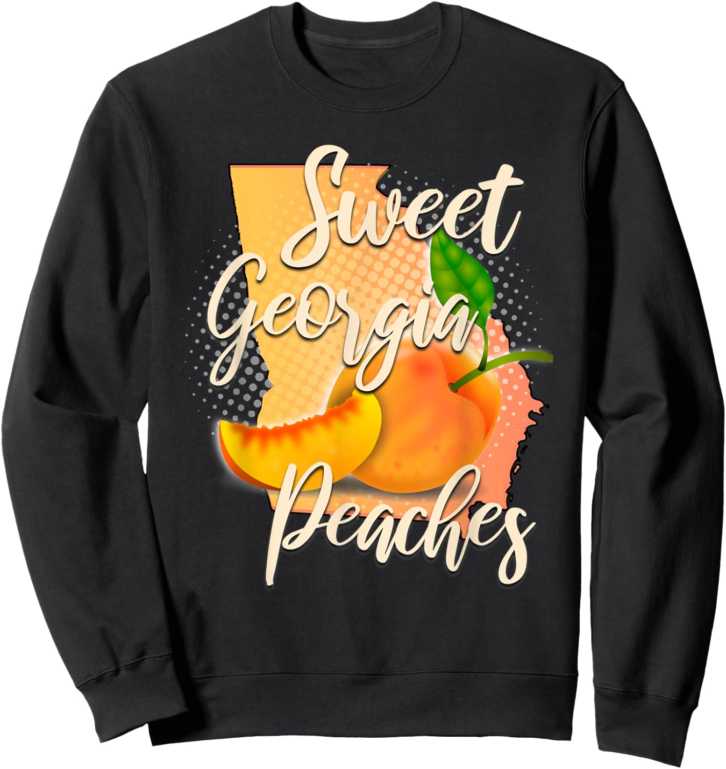 Sweet Georgia Peaches Shirt State Of Georgia Gift Sweatshirt - Sweatshirt | Black