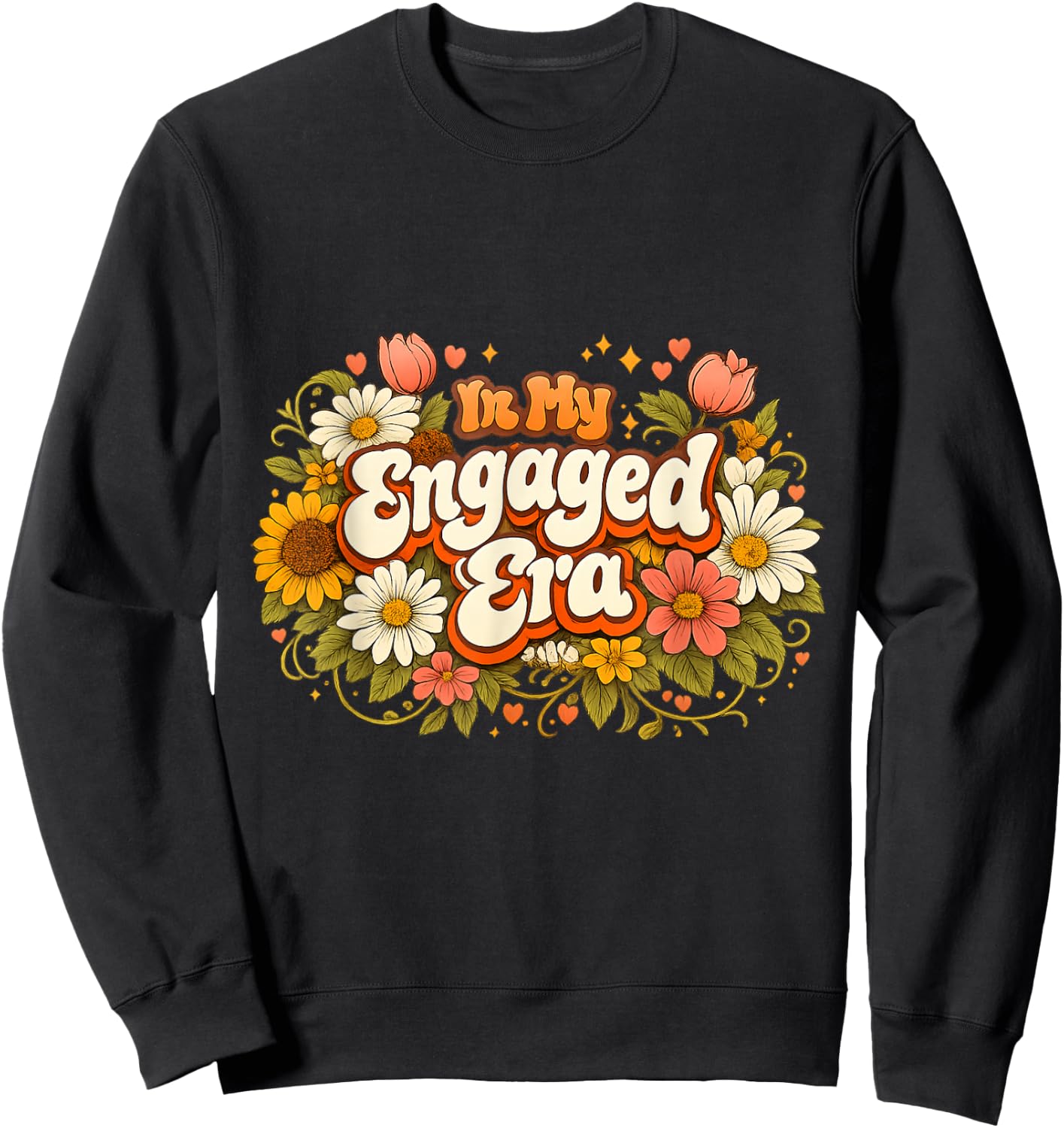 in My Engaged Era, Bridal Shower & Bachelorette Party, Women Sweatshirt - Sweatshirt | Black