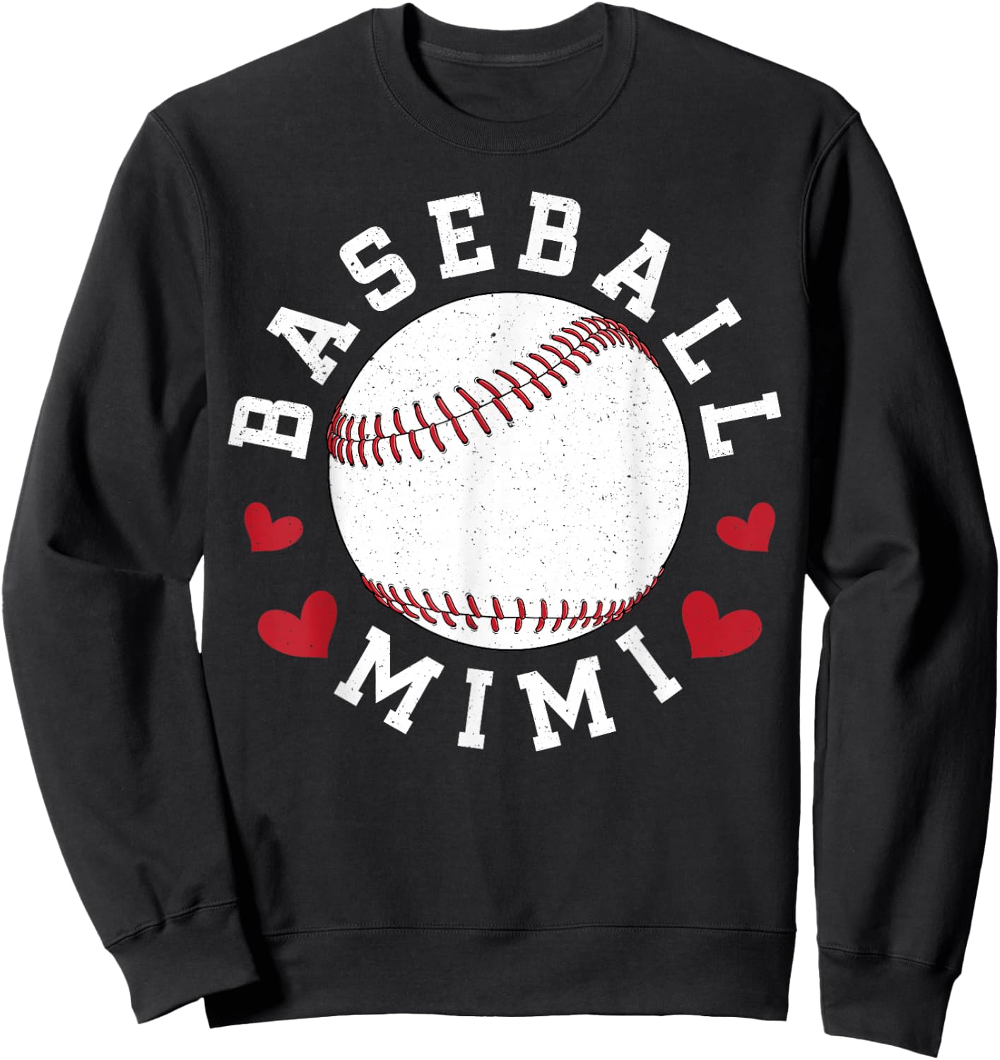 Baseball Mimi Grandma Mimi Of A Baseball Player Mimi Sweatshirt - Sweatshirt | Black