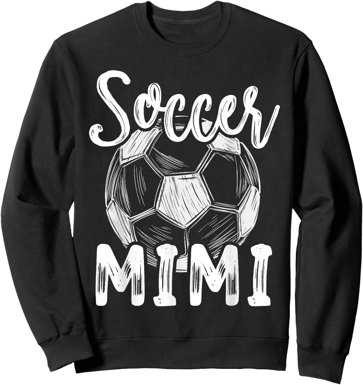 Soccer Mimi Women Family Matching Team Player Soccer Ball Sweatshirt - Sweatshirt | Black