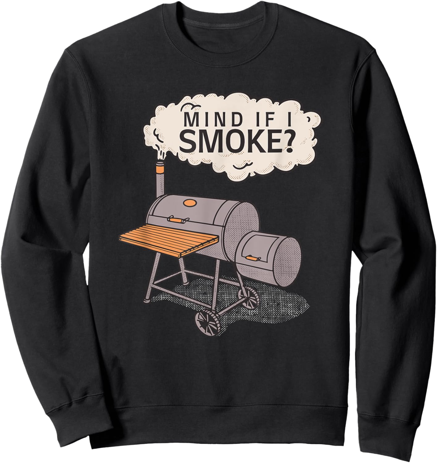 Funny Meat Smoker Meme Backyard Grill Summer Party Women Sweatshirt - Sweatshirt | Black