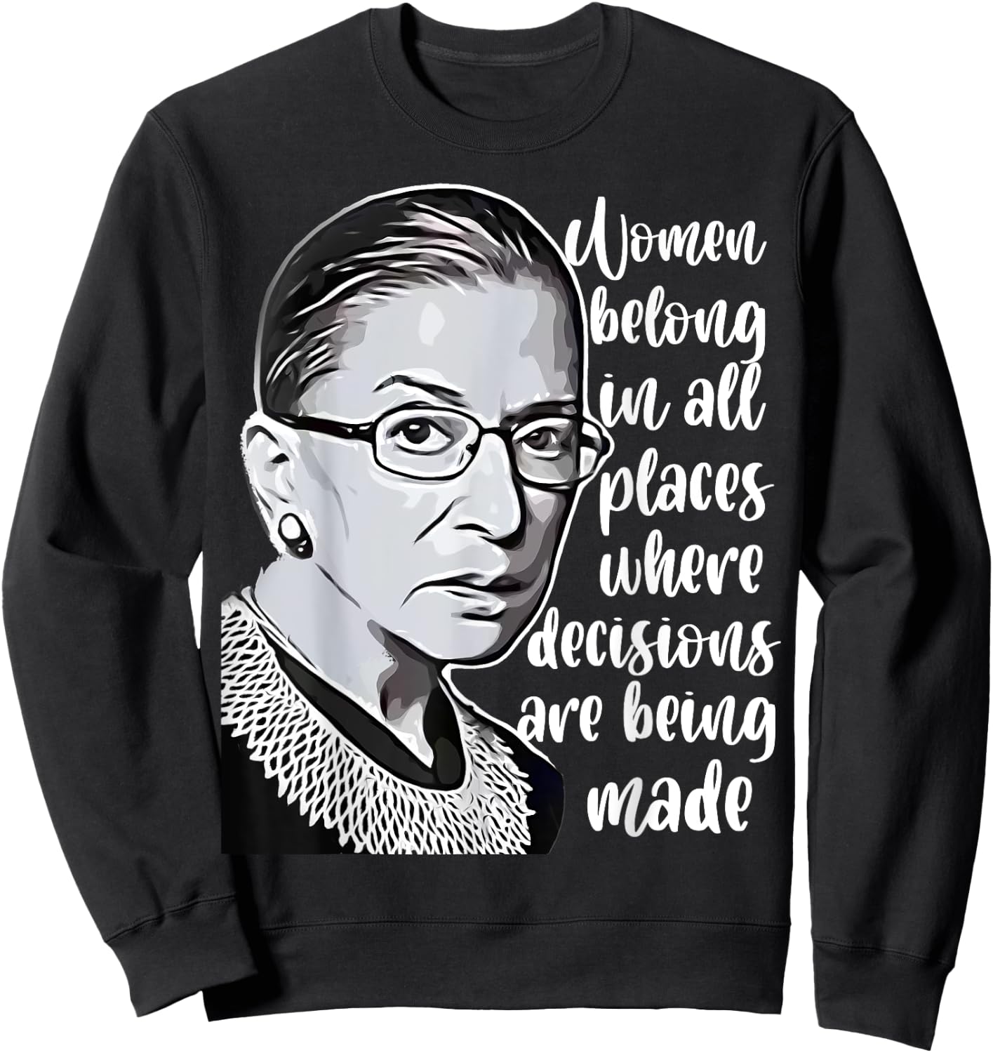 Vintage Ruth Bader Ginsburg RBG Gift Sweatshirt - Sweatshirt | Black