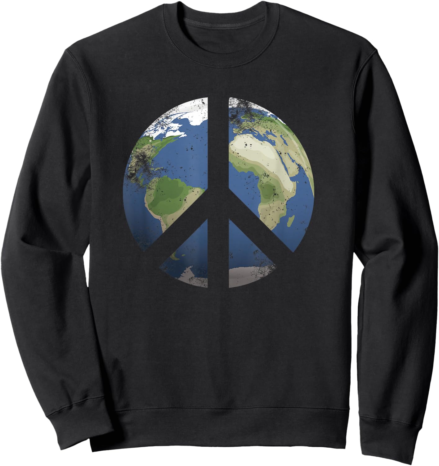 World Peace Earth Day Awareness Celebration Peace On Earth Sweatshirt - Sweatshirt | Black