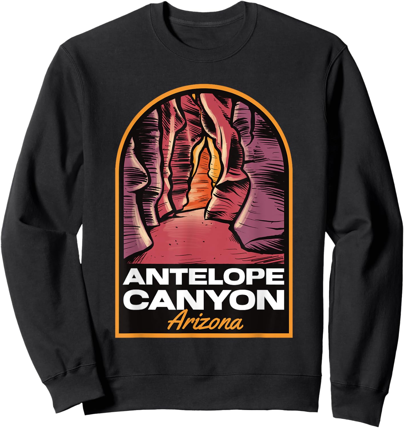Antelope Canyon Arizona Vintage Sweatshirt - Sweatshirt | Black