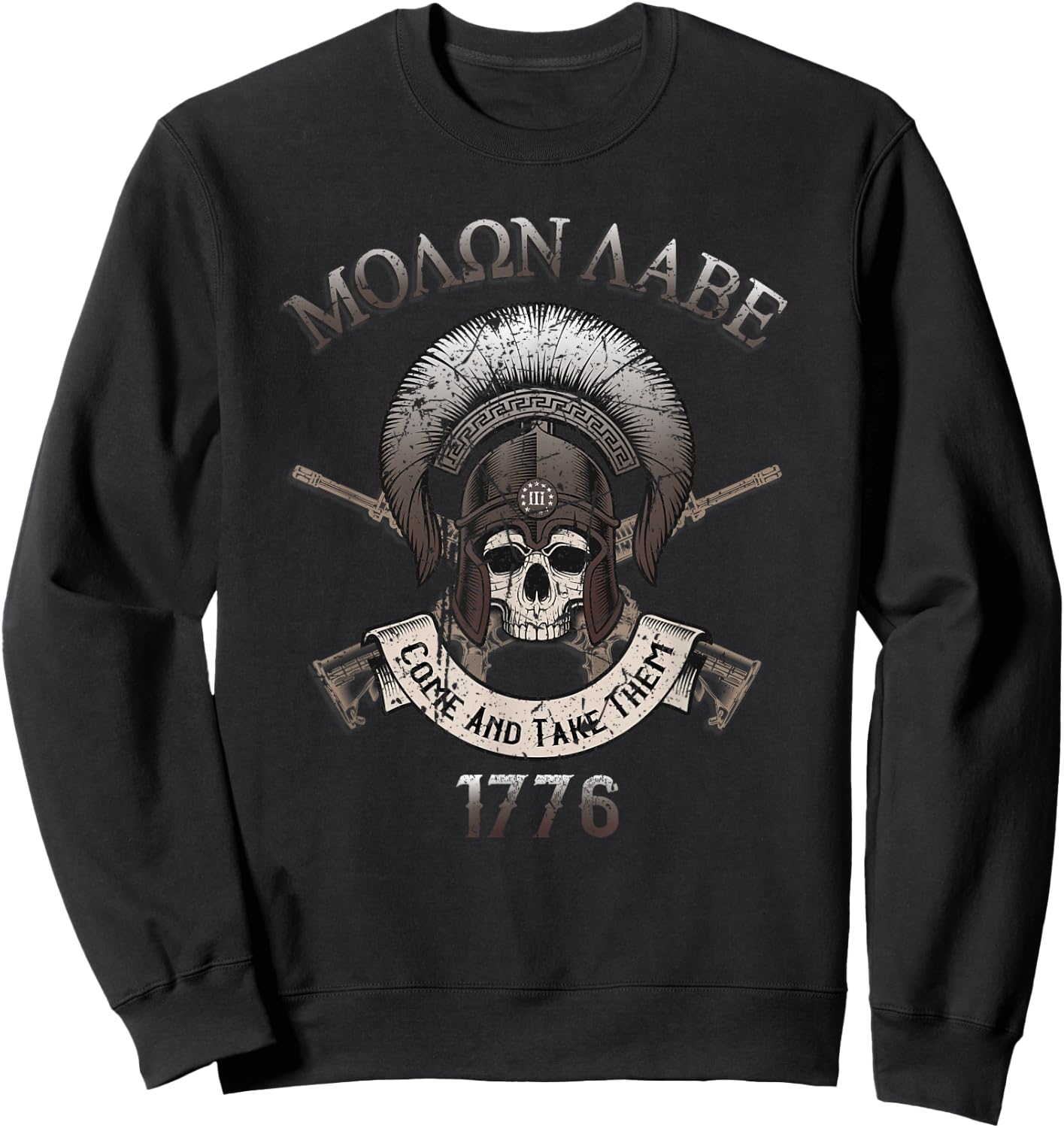 Molon Labe Spartan Patriot Sweatshirt - Sweatshirt | Black