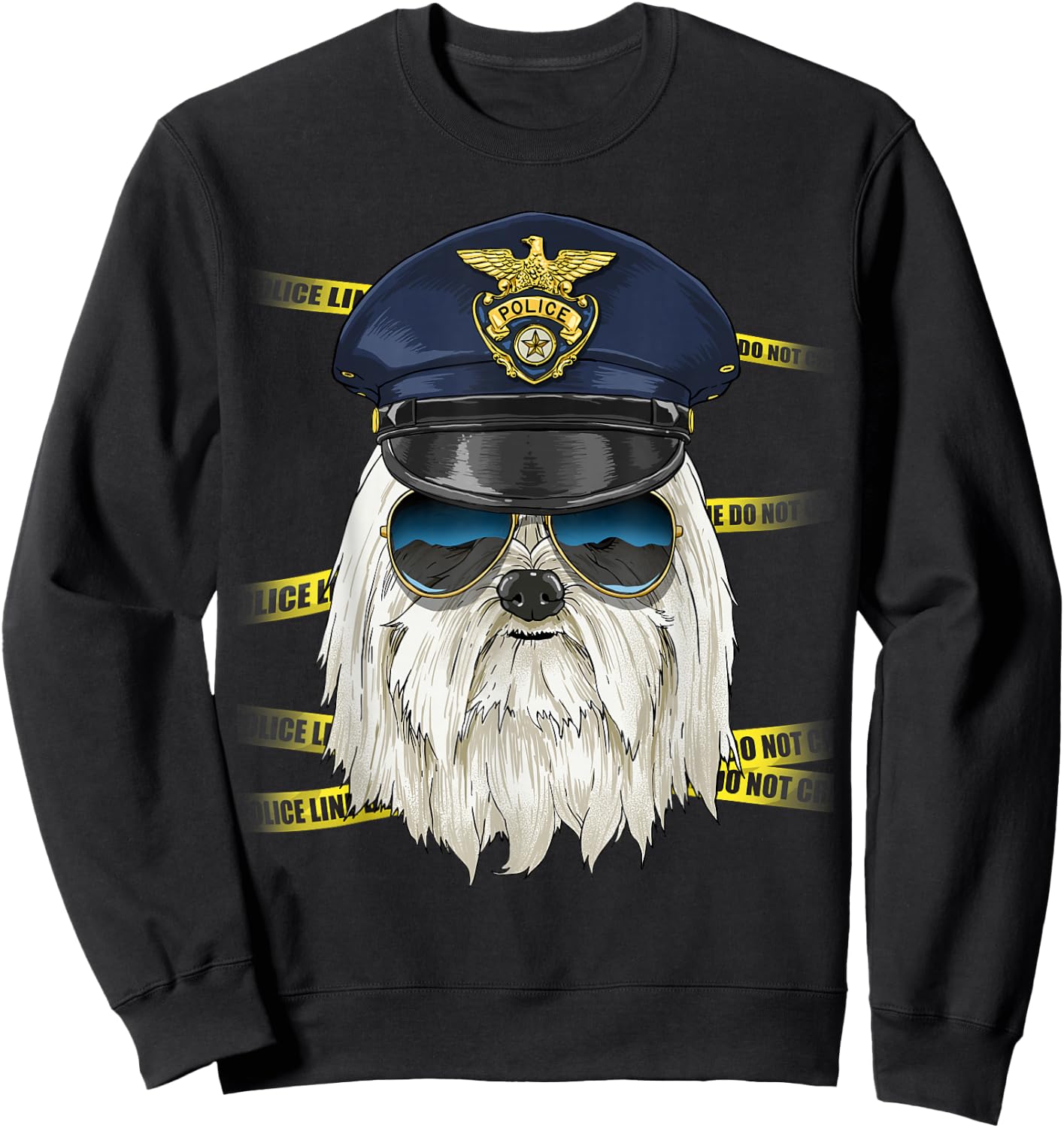 Maltese Police Maltese K-9 Dog Lover Sweatshirt - Sweatshirt | Black