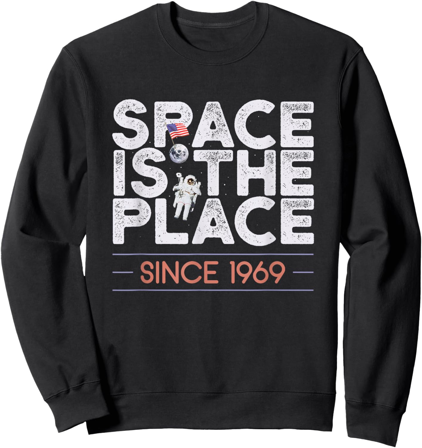 Apollo 11 50th Anniversary Moon Landing 1969 Usa Flag Gift 1 Sweatshirt - Sweatshirt | Black