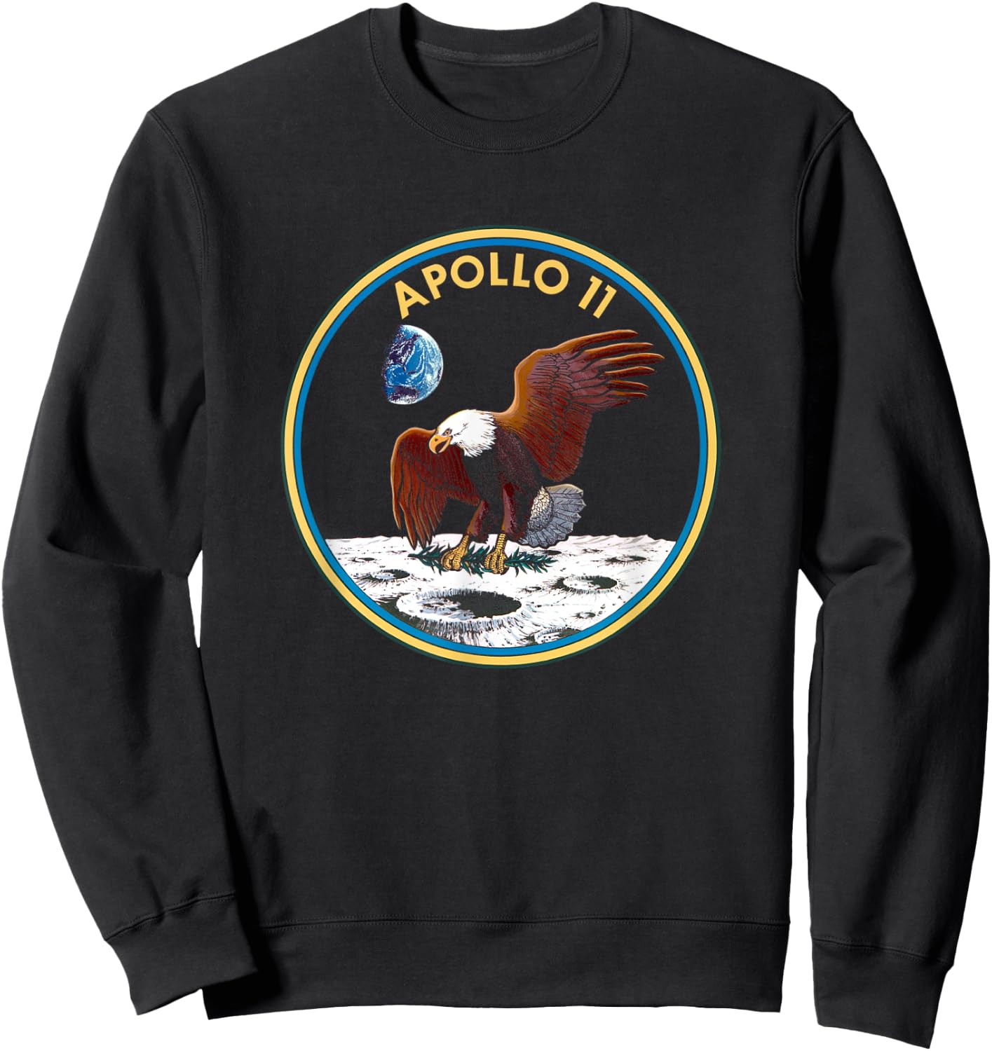 NASA Apollo 11 Mission Badge Sweatshirt - Sweatshirt | Black