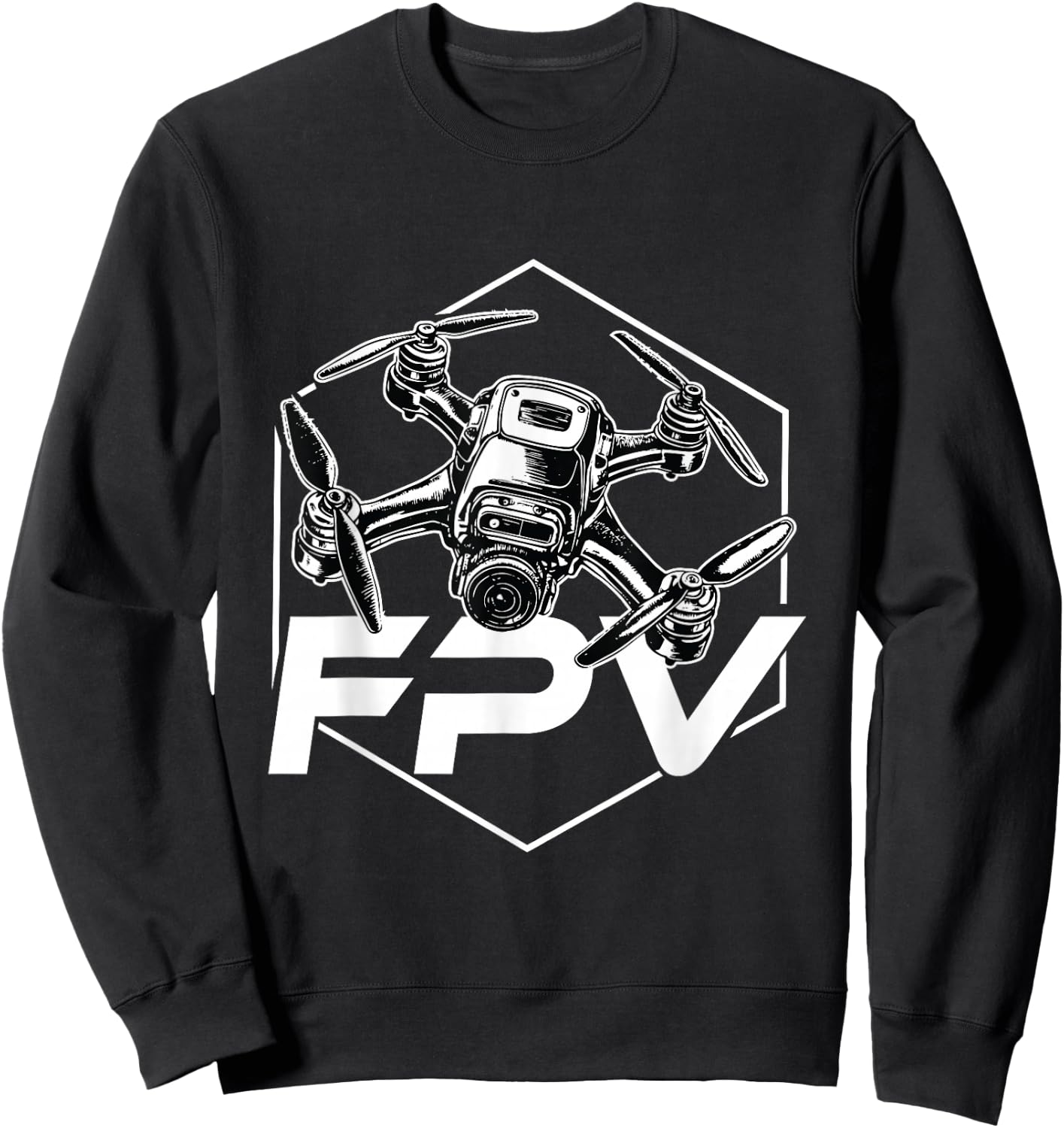 FPV Quadcopter RPV Pilot Drone Racing Sweatshirt - Sweatshirt | Black