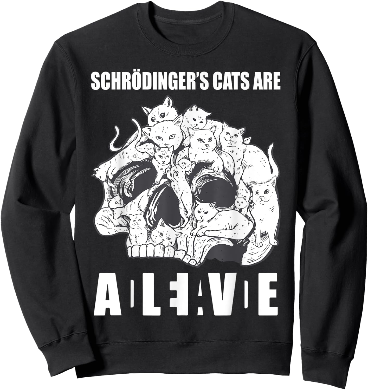 Schrödingers Cats Dead & Alive Science Sweatshirt - Sweatshirt | Black