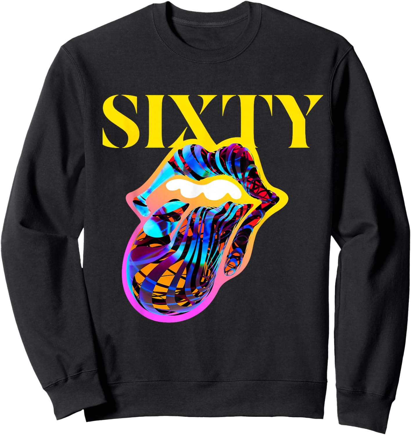 Official Rolling Stones Sixty Tongue Sweatshirt - Sweatshirt | Black