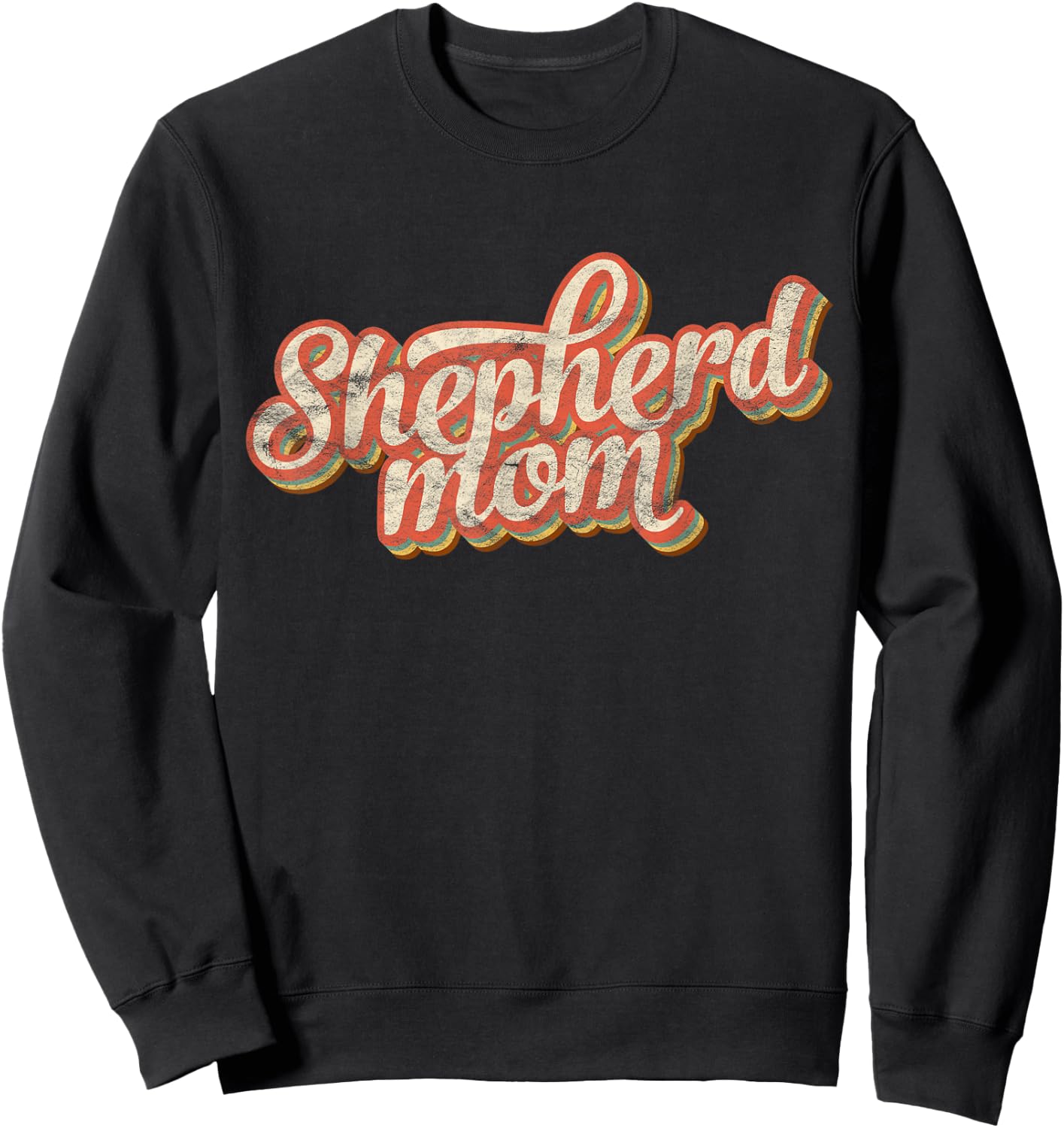 Vintage German Shepherd Mom Gift Dog Lover Pet Shepard Mama Sweatshirt - Sweatshirt | Black