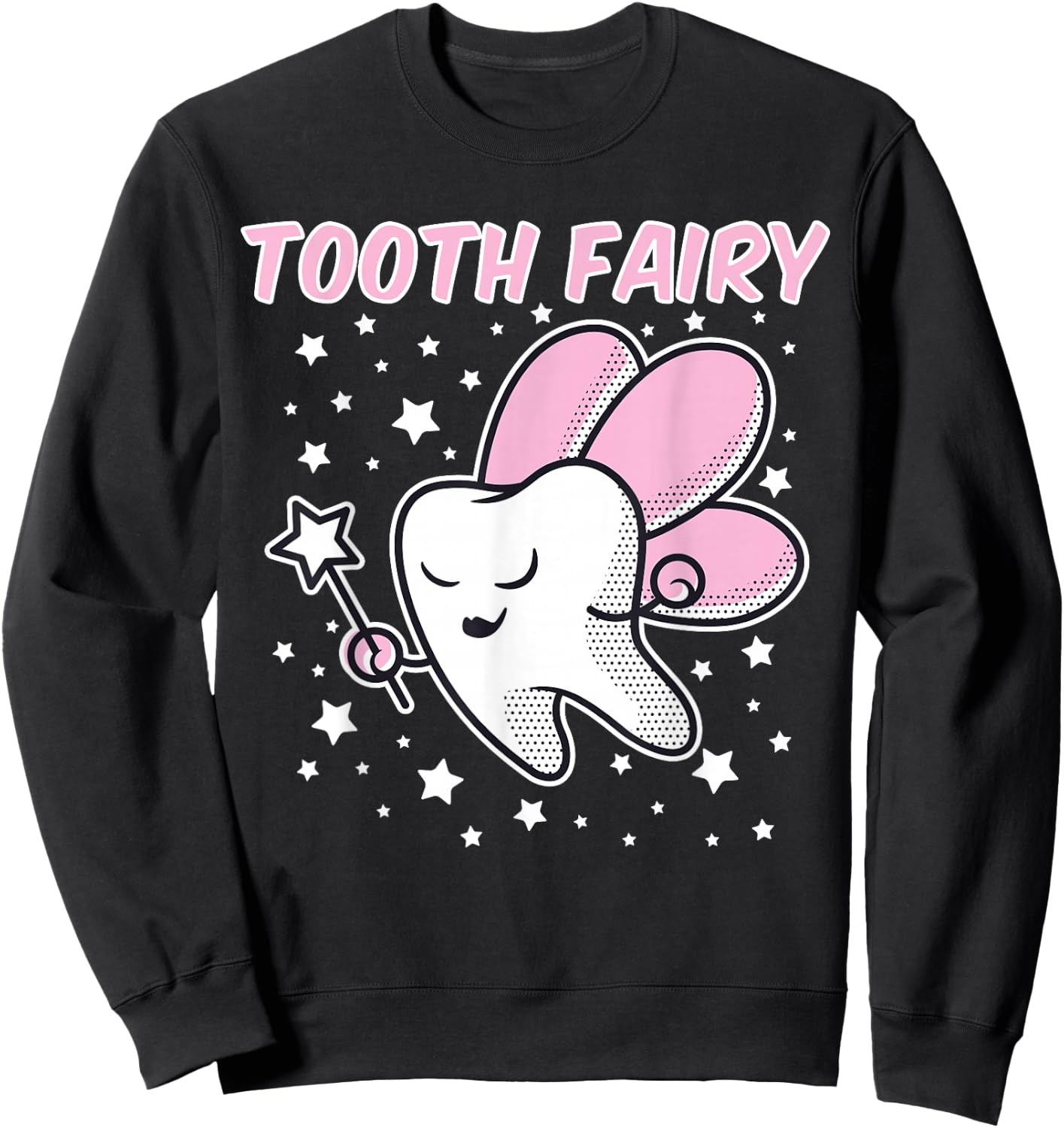 Cute Tooth Fairy Halloween Costume Dental Assistant Dentist Sweatshirt - Sweatshirt | Black