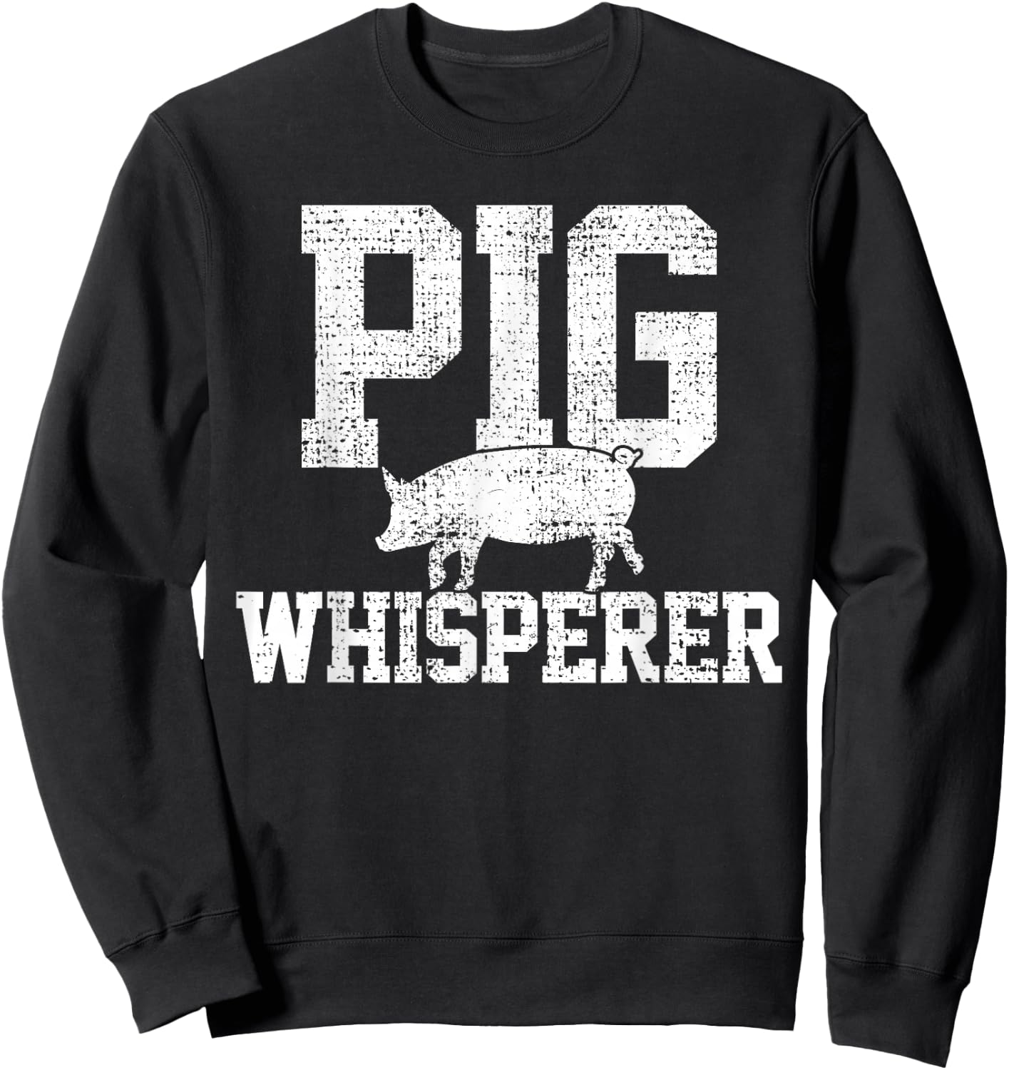 Pigs Whisperer Farmer Vintage Small Sweatshirt - Sweatshirt | Black