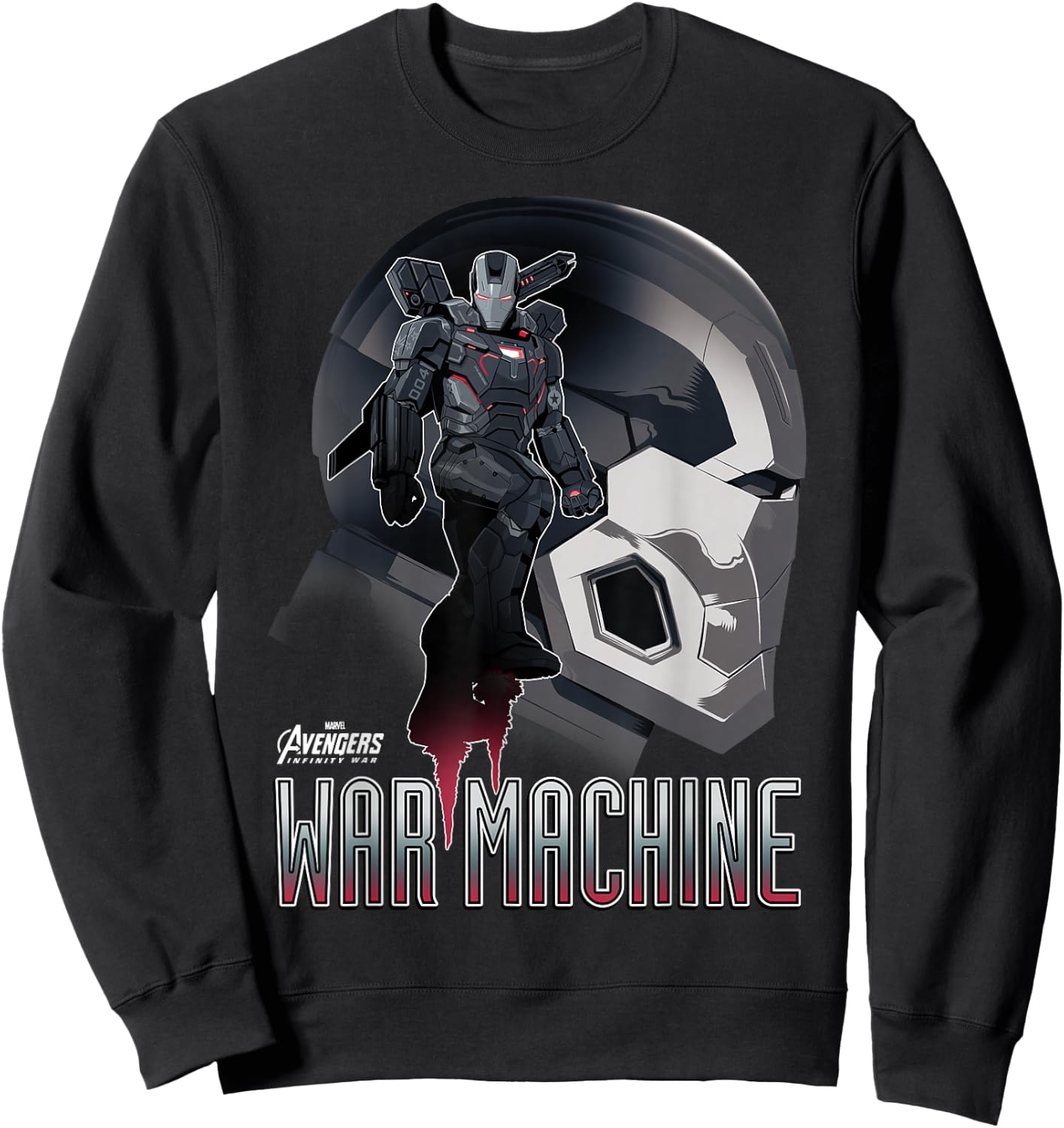Marvel Infinity War War Machine Head Profile Graphic Sweatshirt - Sweatshirt | Black