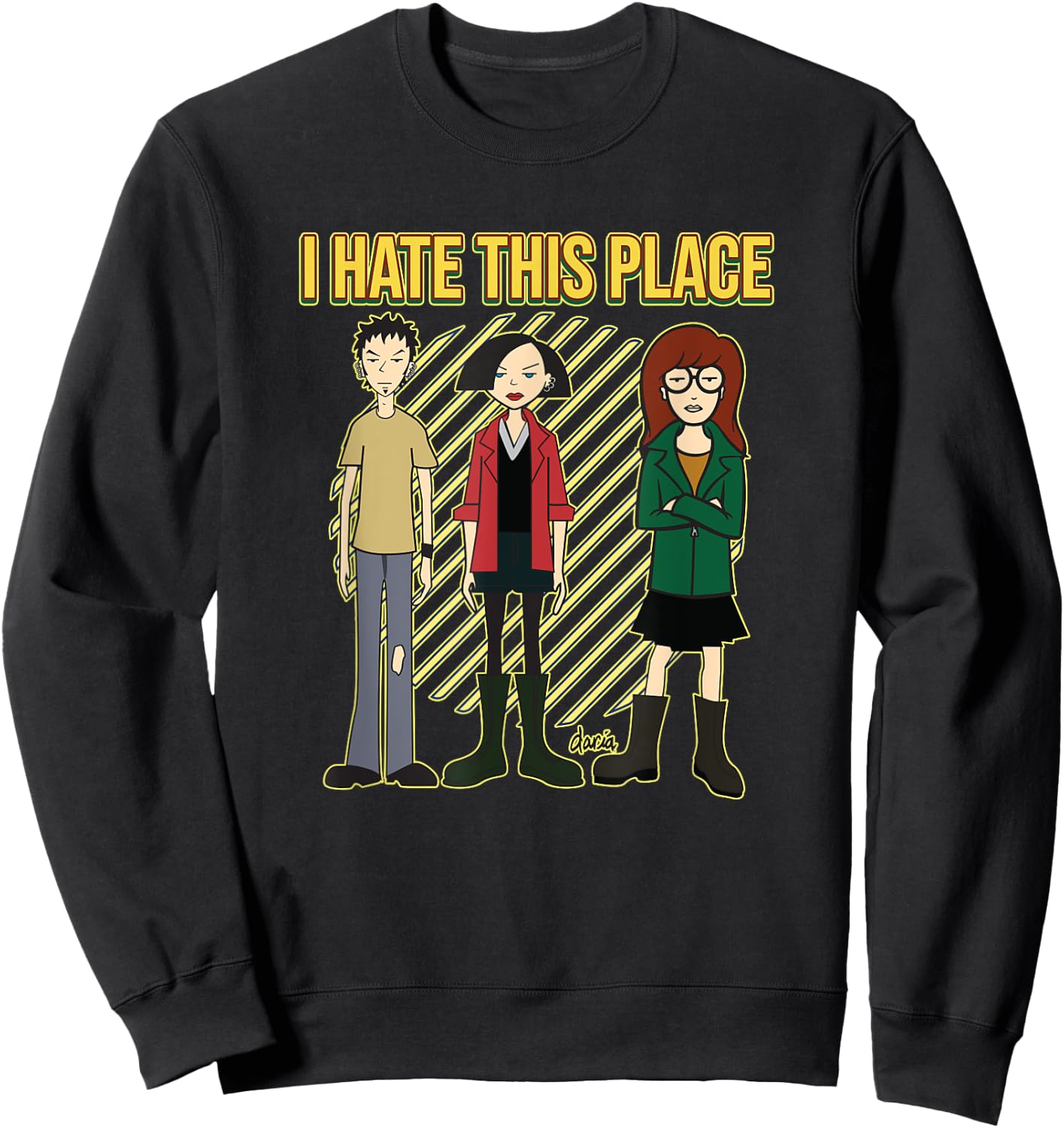 Mademark x Daria - I Hate This Place Sweatshirt - Sweatshirt | Black
