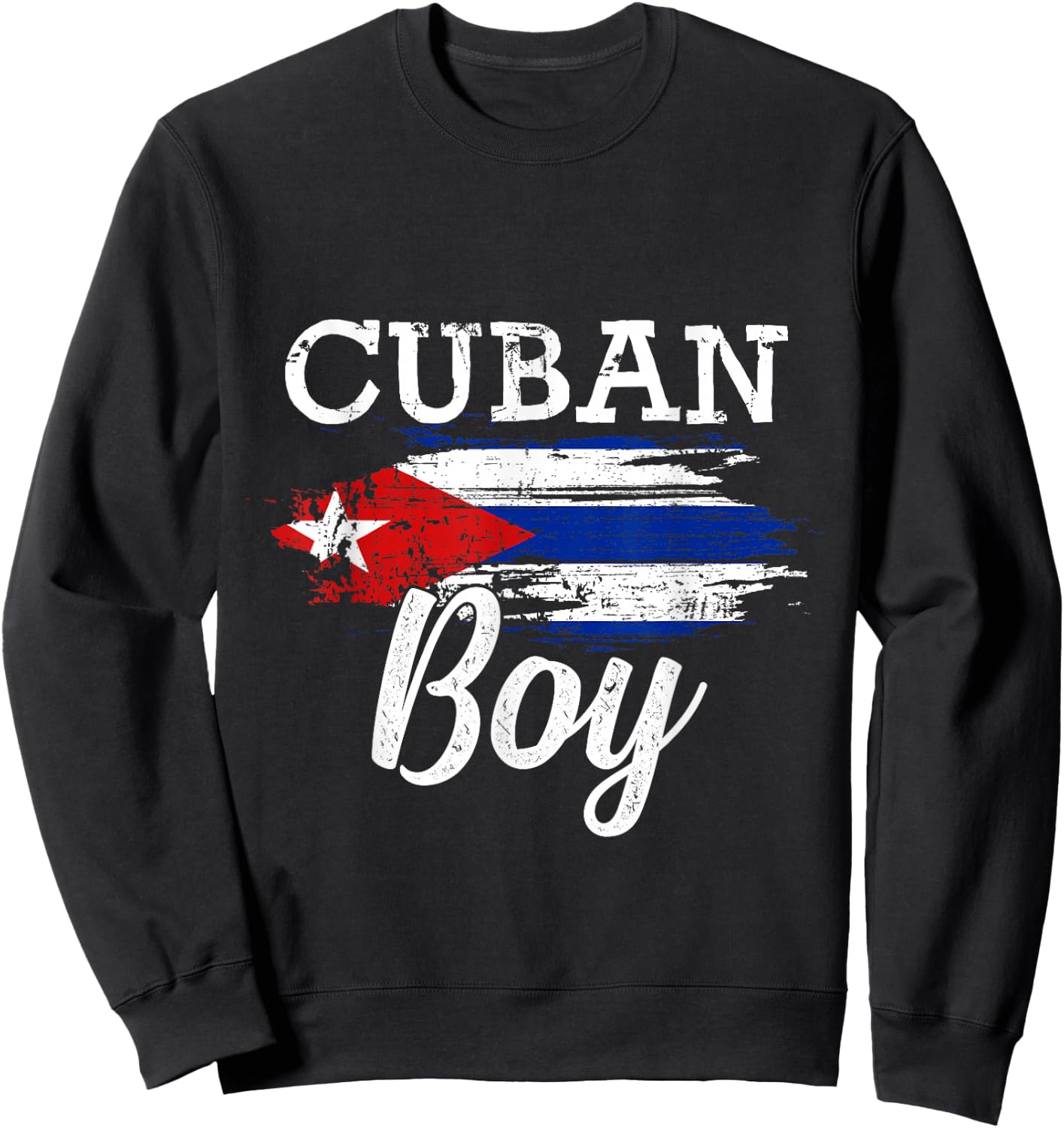Funny Cuba Lover Graphic for Boys Men Kids Cuban Sweatshirt - Sweatshirt | Black