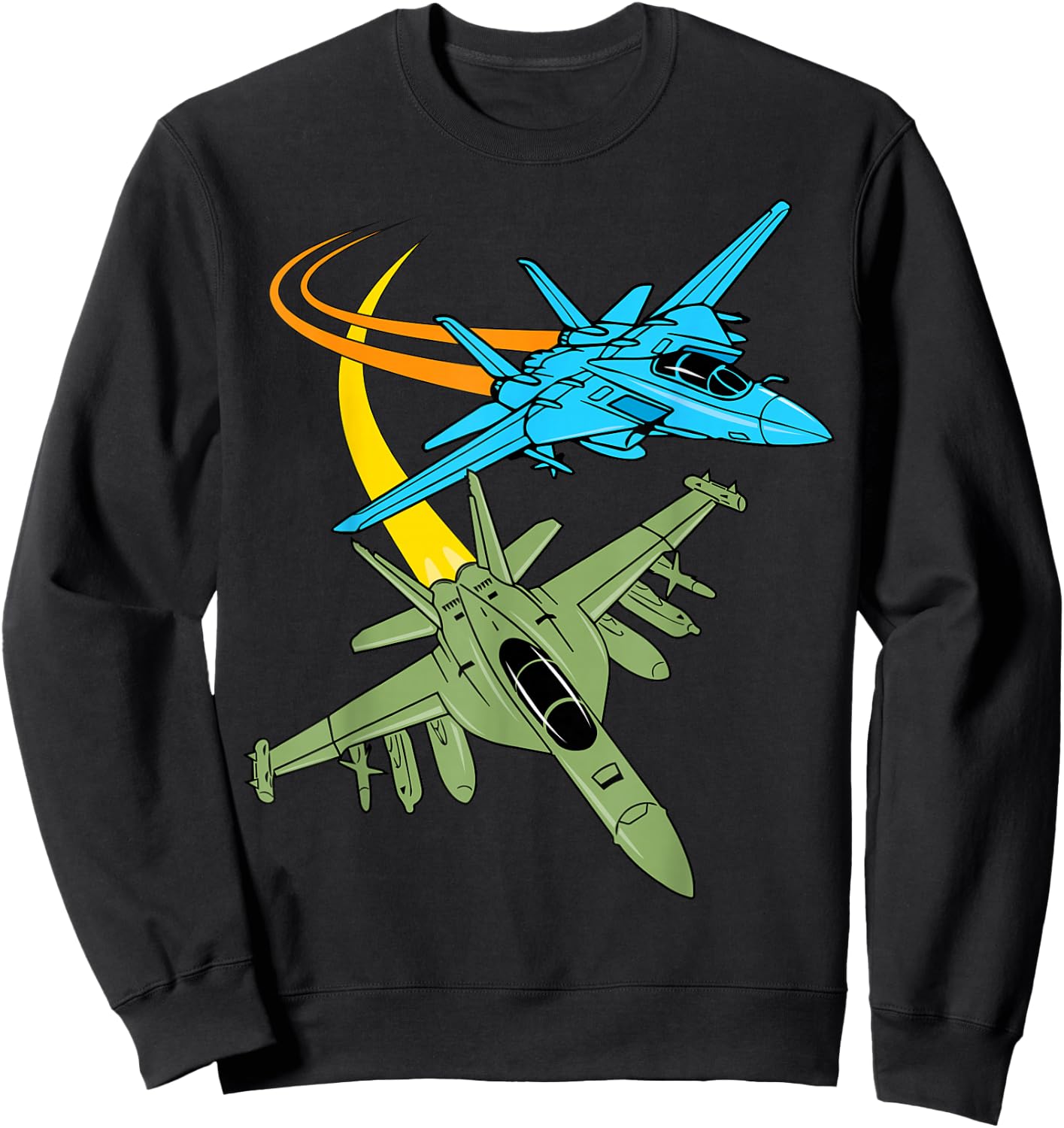 Fighter Jet Plane Future Pilot Aviation Airplanes Aircraft Sweatshirt - Sweatshirt | Black