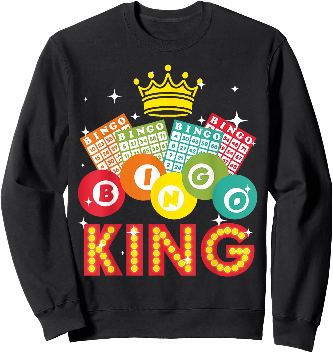 Cute Bingo Designs Dad Bingo Lovers Casino Players Sweatshirt - Sweatshirt | Black
