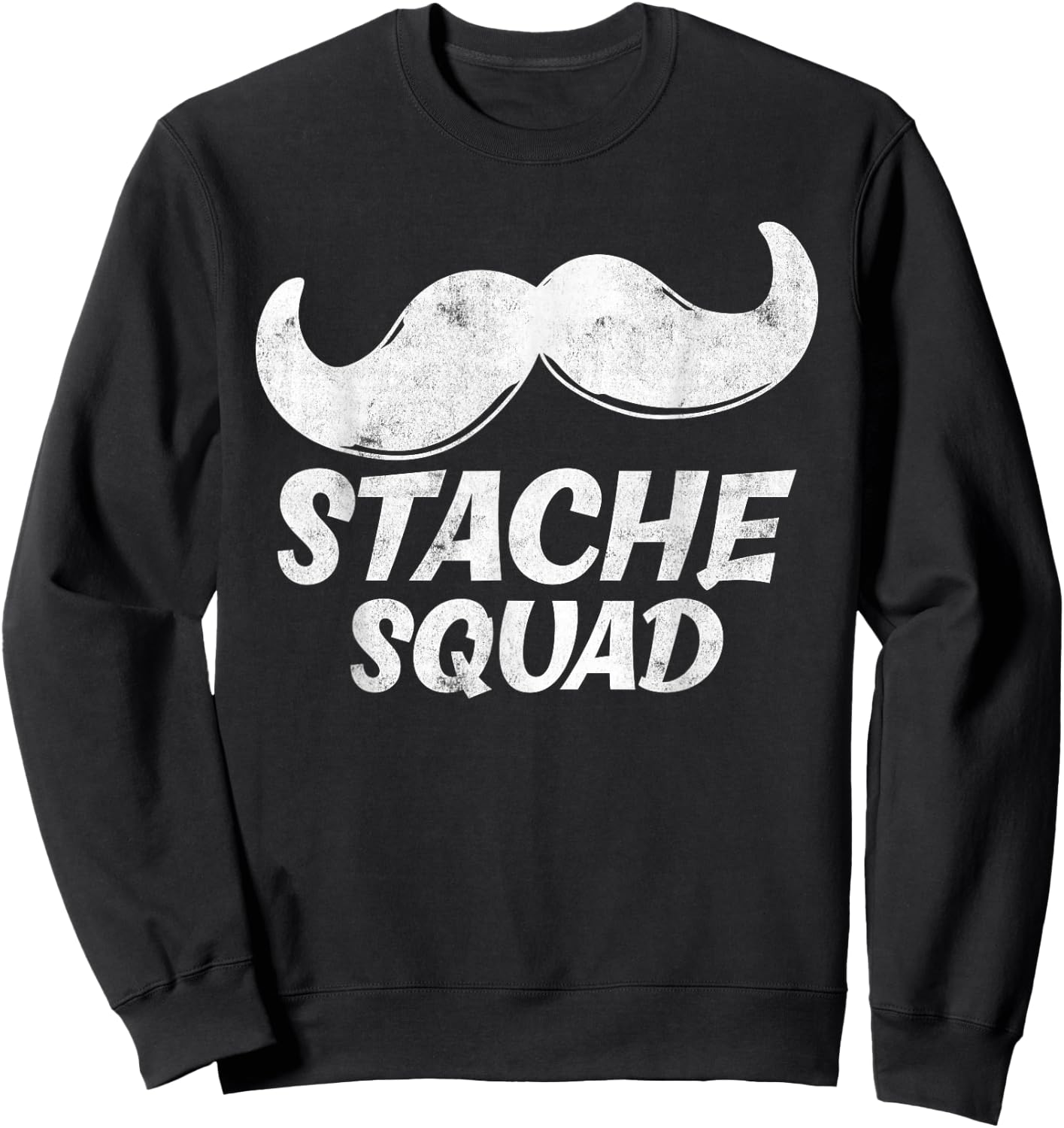 Stache Squad Mustache Group Costume Men Boy Sweatshirt - Sweatshirt | Black