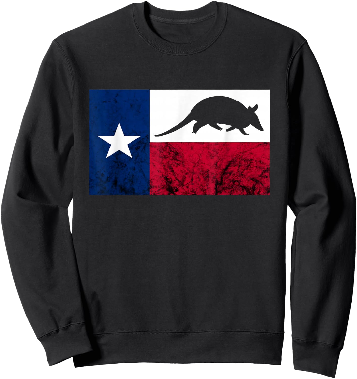 Armadillo Cowboy Texas Flag Armadillo Texan Forest Animal Sweatshirt - Sweatshirt | Black