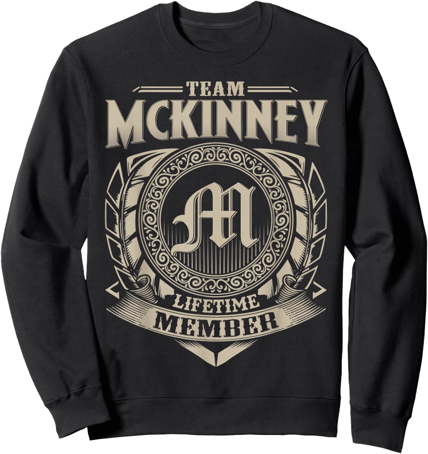 Team MCKINNEY Lifetime Member Vintage MCKINNEY Family Sweatshirt - Sweatshirt | Black